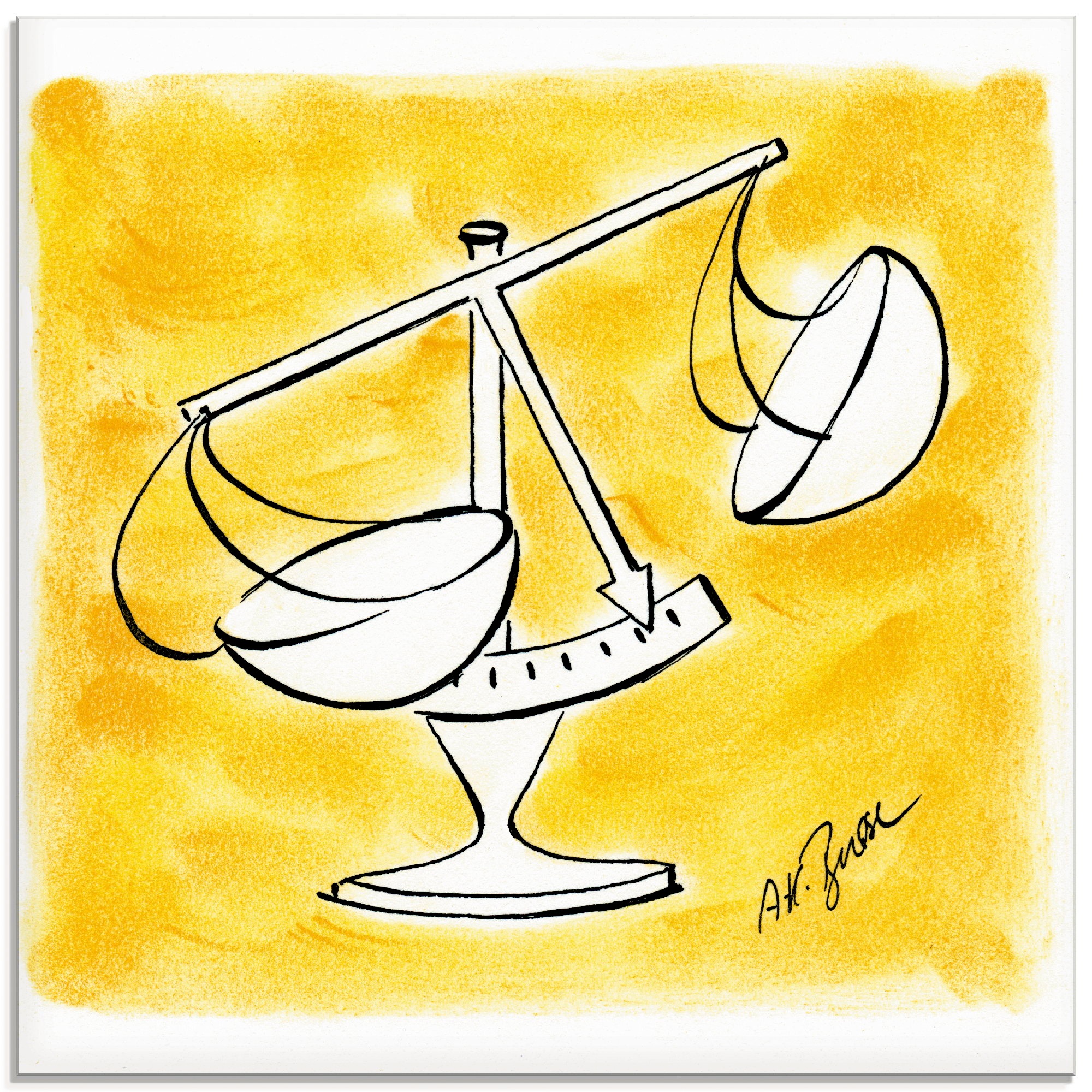 Image of Artland Glasbild »Serie Sternzeichen Waage«, Sternzeichen, (1 St.) bei Ackermann Versand Schweiz