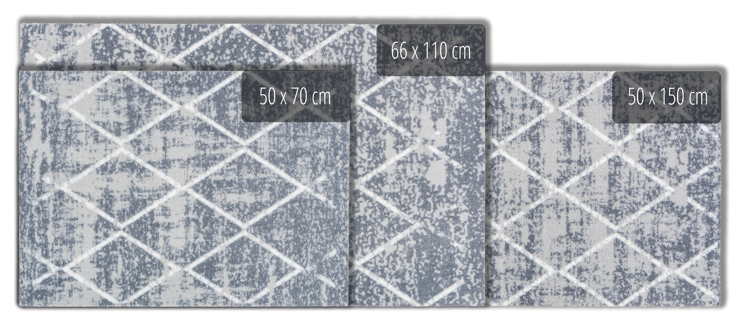 ASTRA Fussmatte »Miabella 1669« rechteckig 7 mm Höhe Schmutzfangmatte, Rauten Design, waschbar, In -und Outdoor geeignet