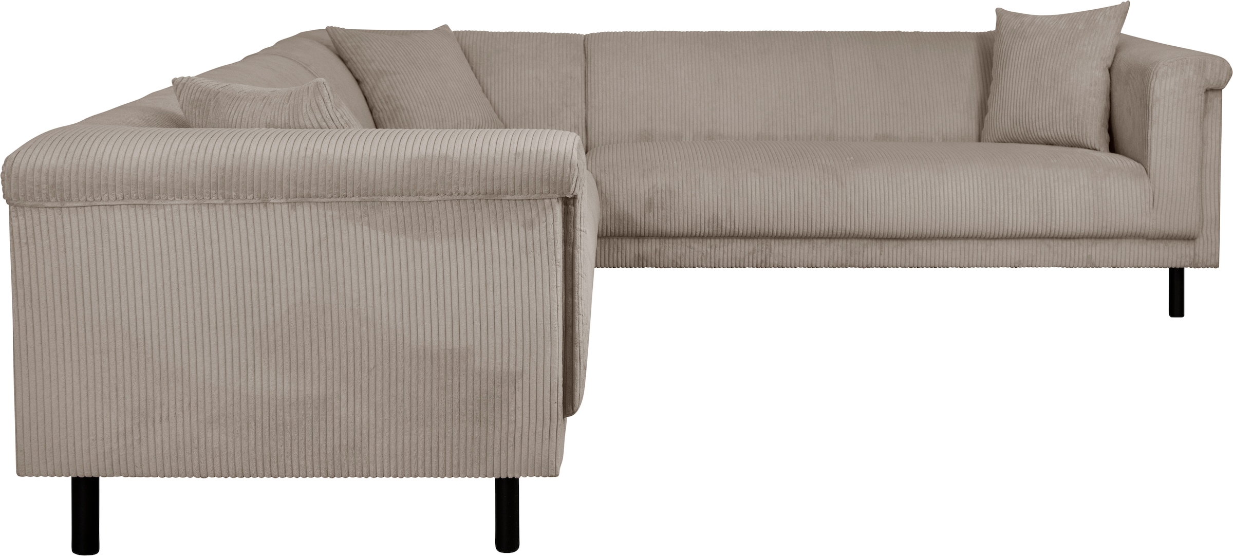 Home affaire Ecksofa »AGNIA L-Form   B/T/H: 244/244/71 cm« incl. Zierkissen, gleichschenklig, auch in Cord