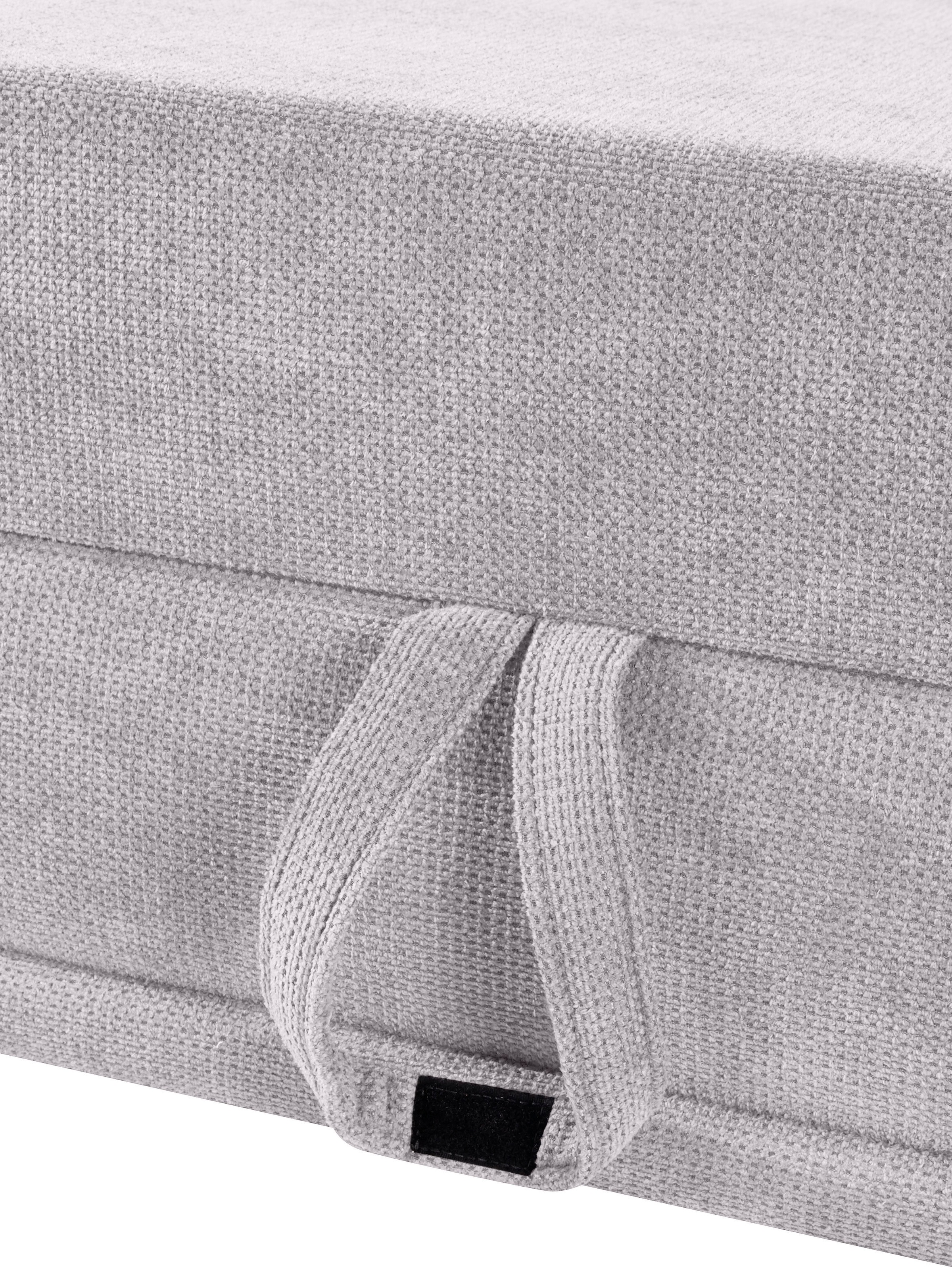 Places of Style Ecksofa Costello, mit Sitztiefenverstellung und Armlehnfunktion, incl. 3 Nierenkissen