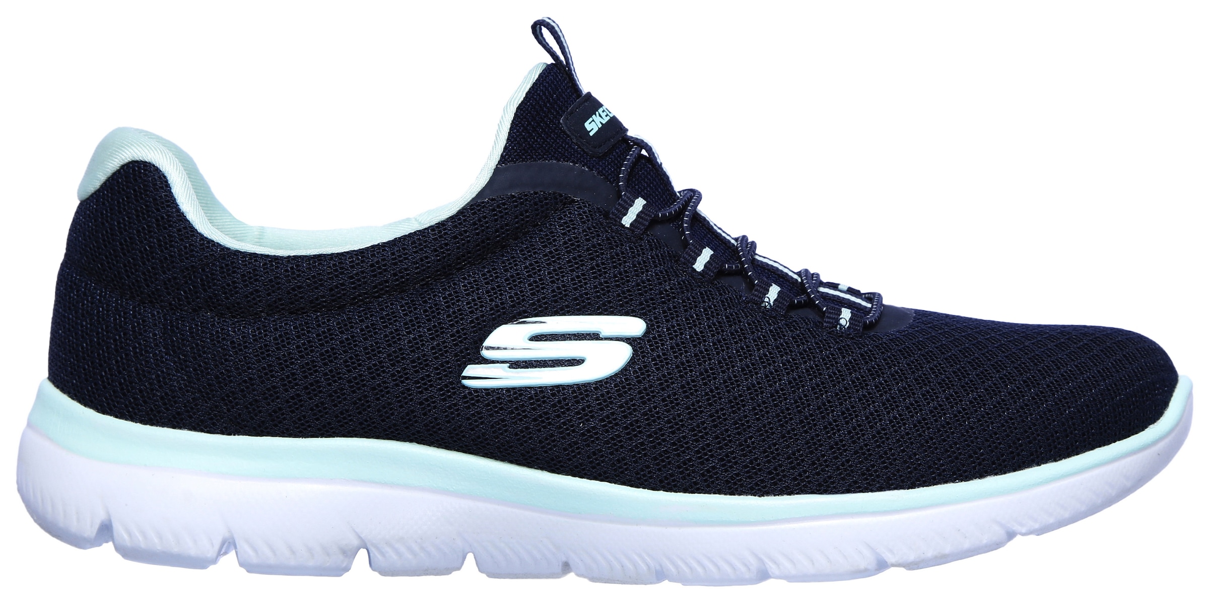 Skechers Slip-On Sneaker »SUMMITS«, Slipper, Freizeitschuh, Komfortschuh mit dezenten Kontrast-Details