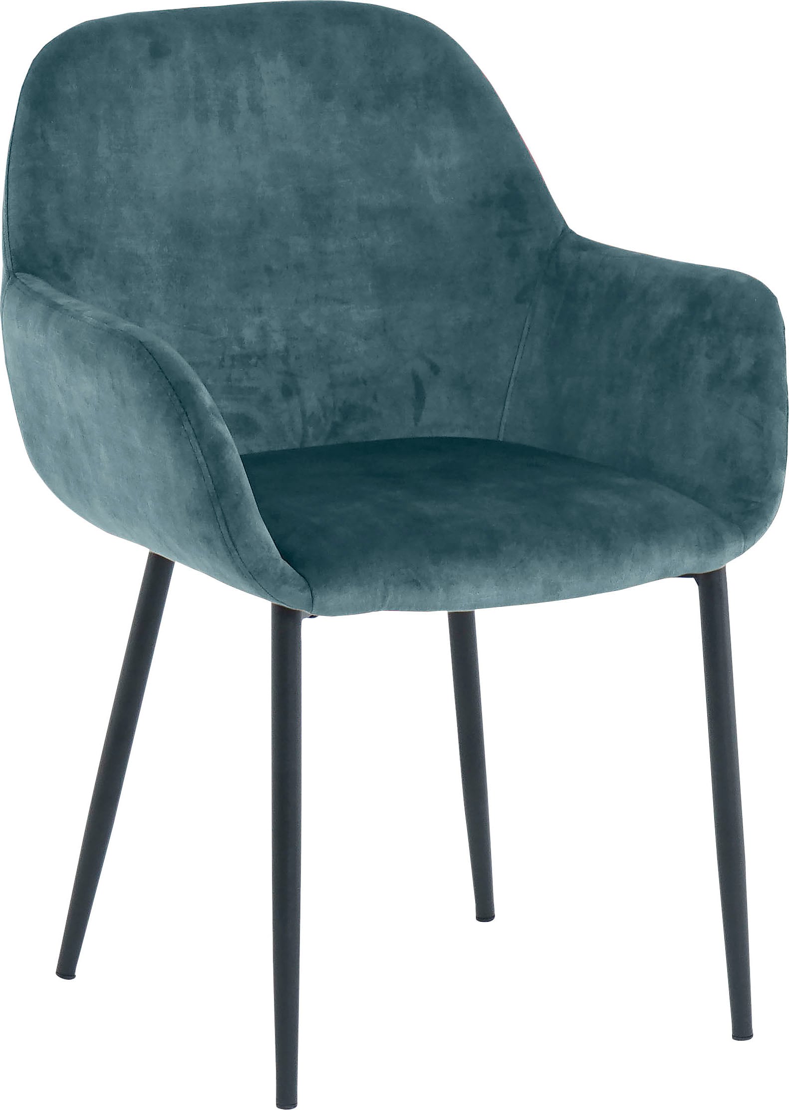 SIT Chaise avec accoudoirs (Ensemble) 2 cuisrevêtement glamour aspect velours