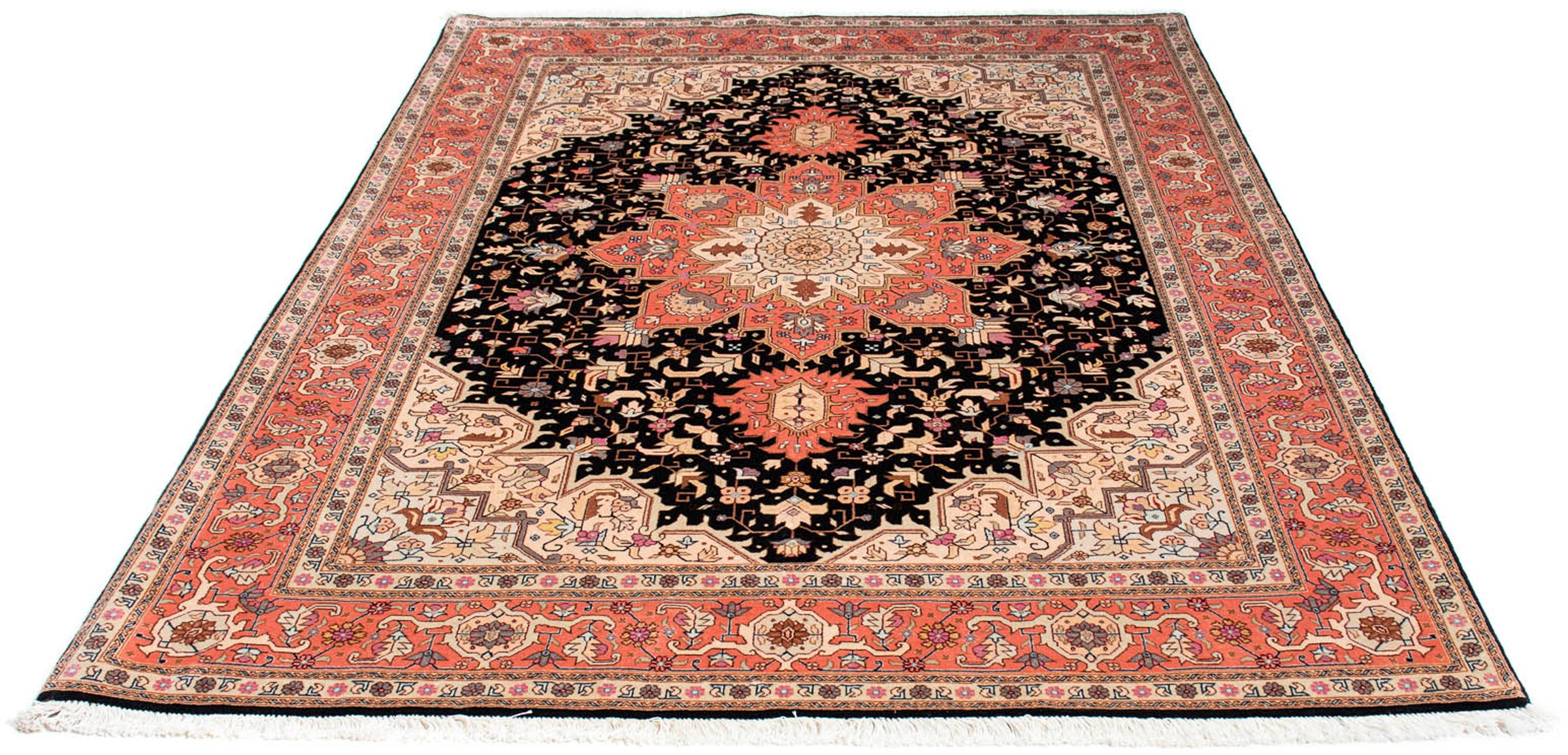 Image of morgenland Orientteppich »Perser - Täbriz - Royal - 207 x 152 cm - hellrot«, rechteckig, 7 mm Höhe, Wohnzimmer, Handgeknüpft, Einzelstück mit Zertifikat bei Ackermann Versand Schweiz