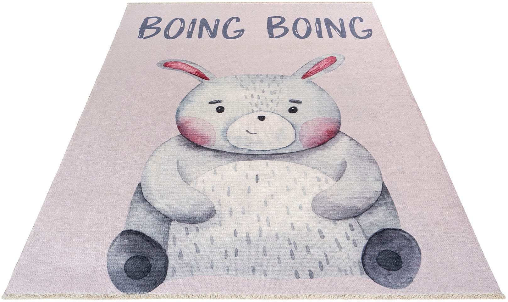 Image of Obsession Kinderteppich »My Greta 612«, rechteckig, 6 mm Höhe, Kurzflor, Motiv Hase, mit Fransen, Kinderzimmer bei Ackermann Versand Schweiz