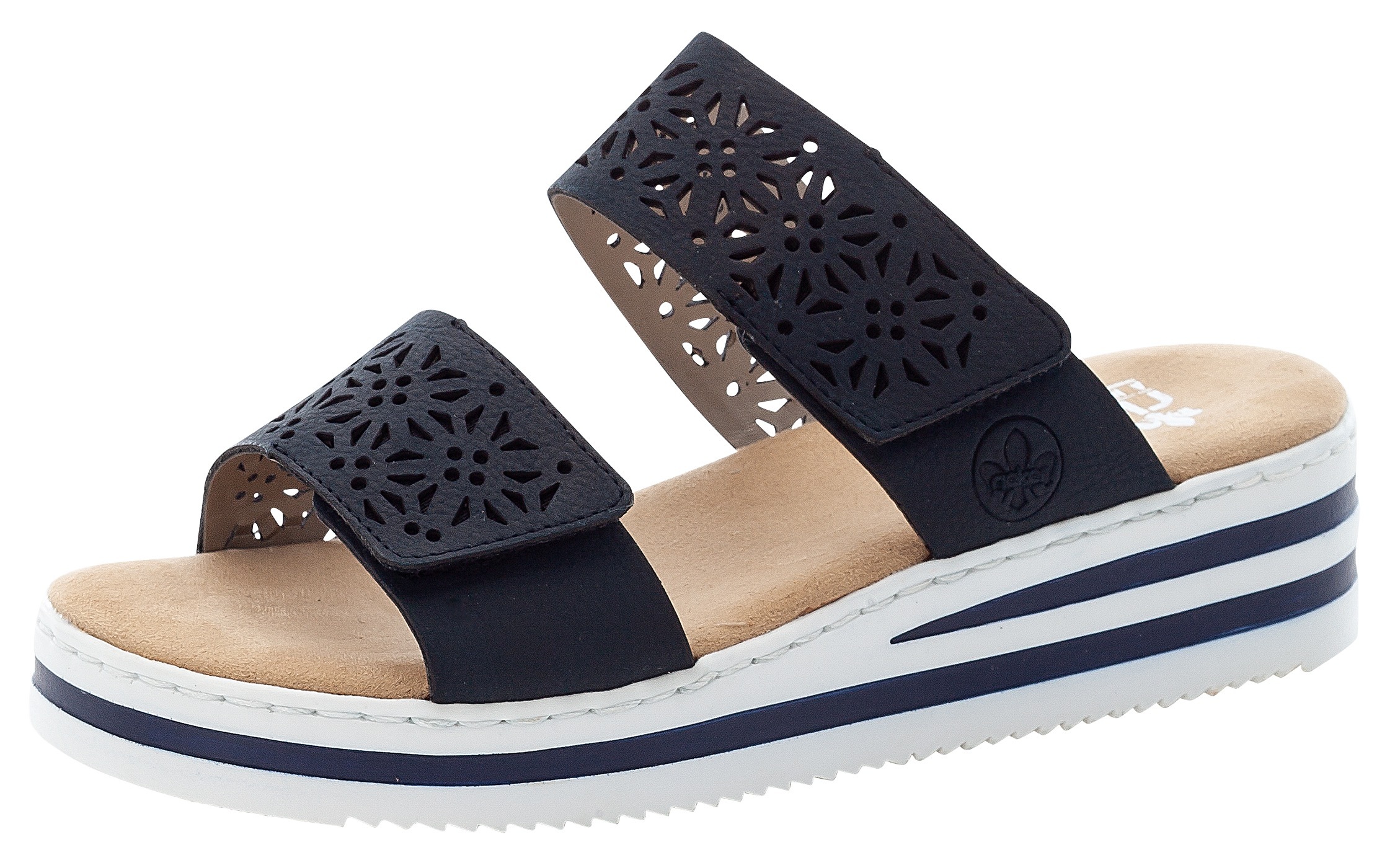 Image of Rieker Pantolette, mit perforierten Riemchen bei Ackermann Versand Schweiz