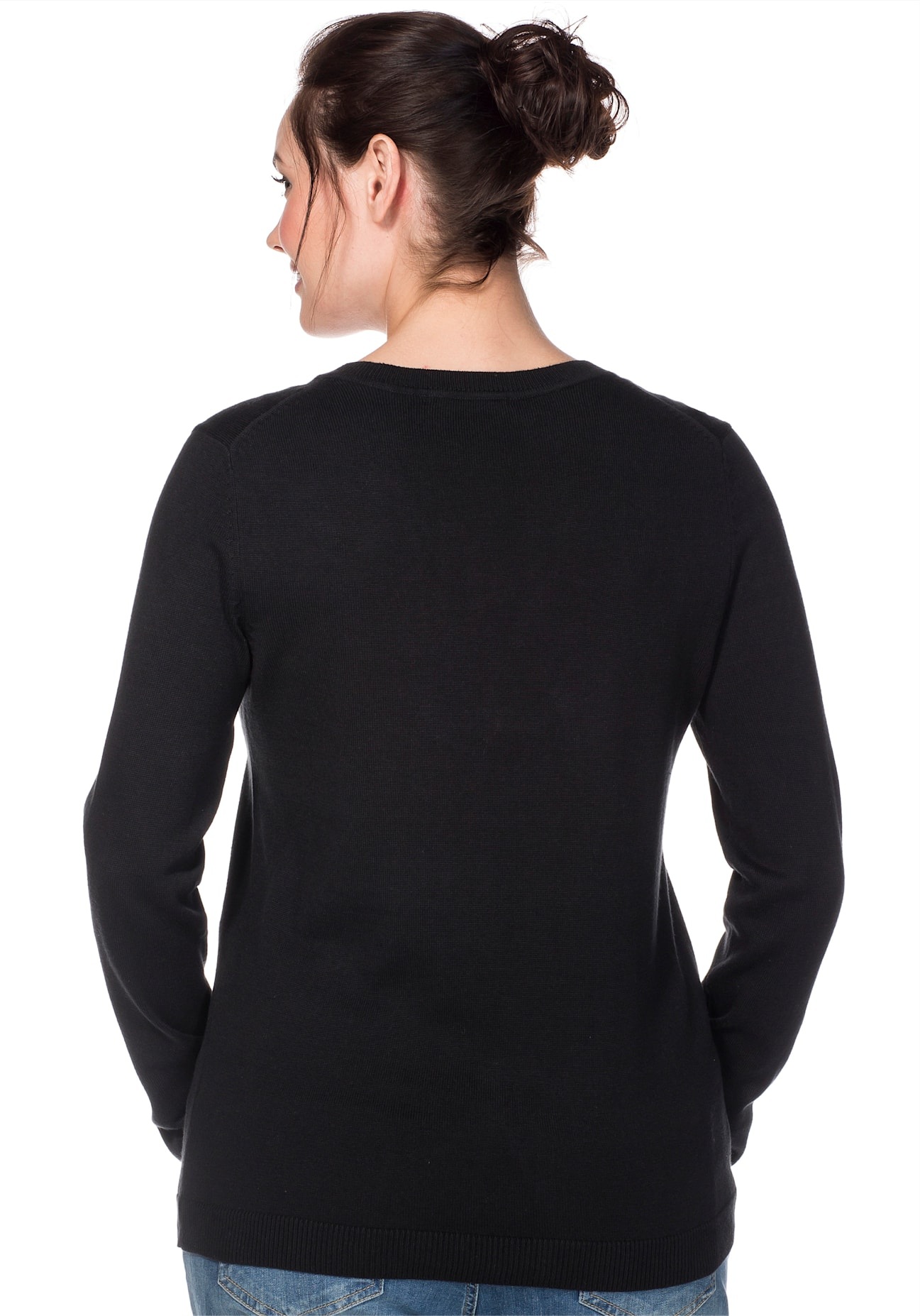 Sheego Strickpullover »V-Ausschnitt-Pullover«