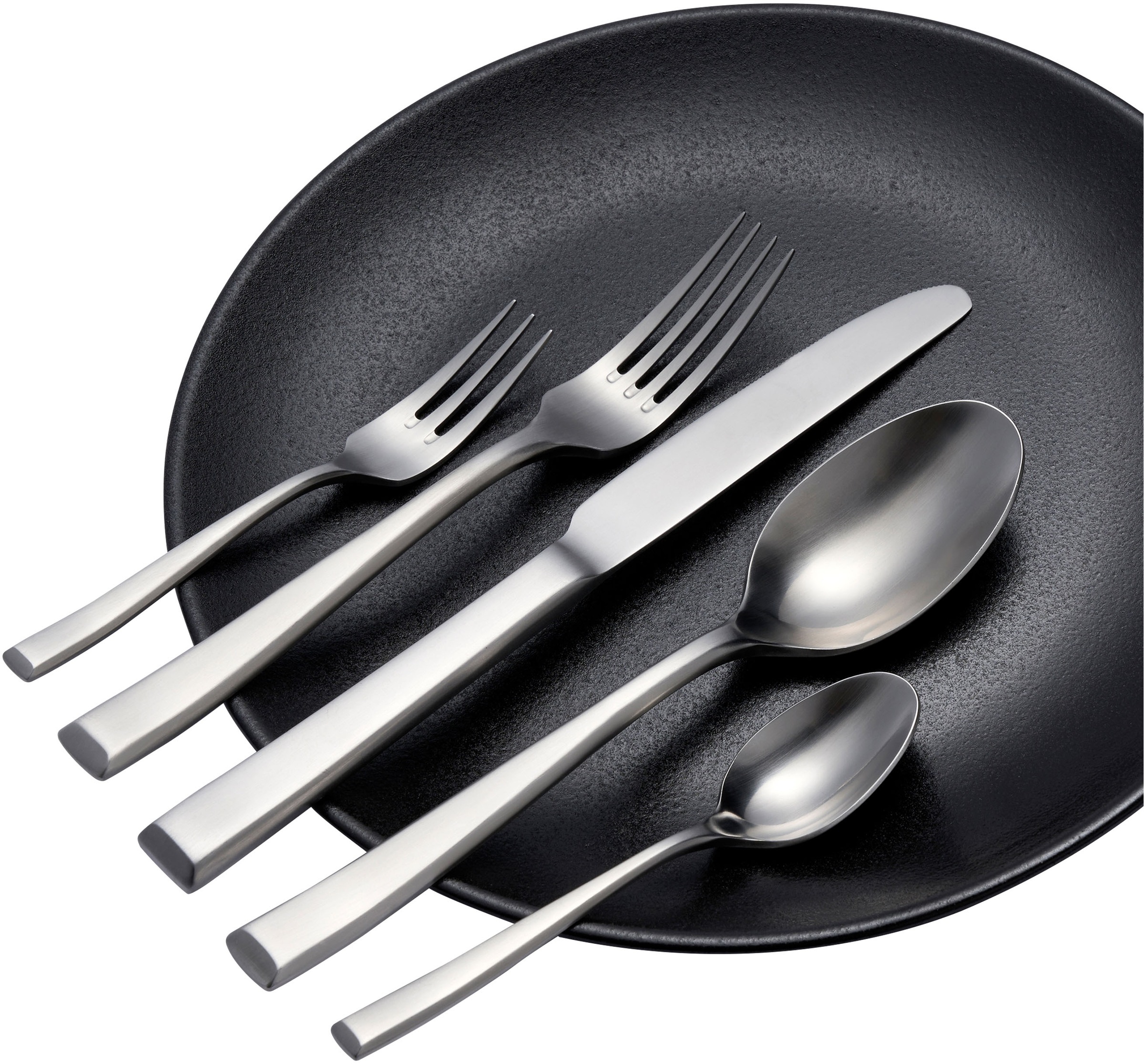 Image of Hanseatic Besteck-Set "PREMIUM, 30 Teile für 6 Personen, mattierte Optik" verstärktes Material und trapezförmiges Design am Griffende