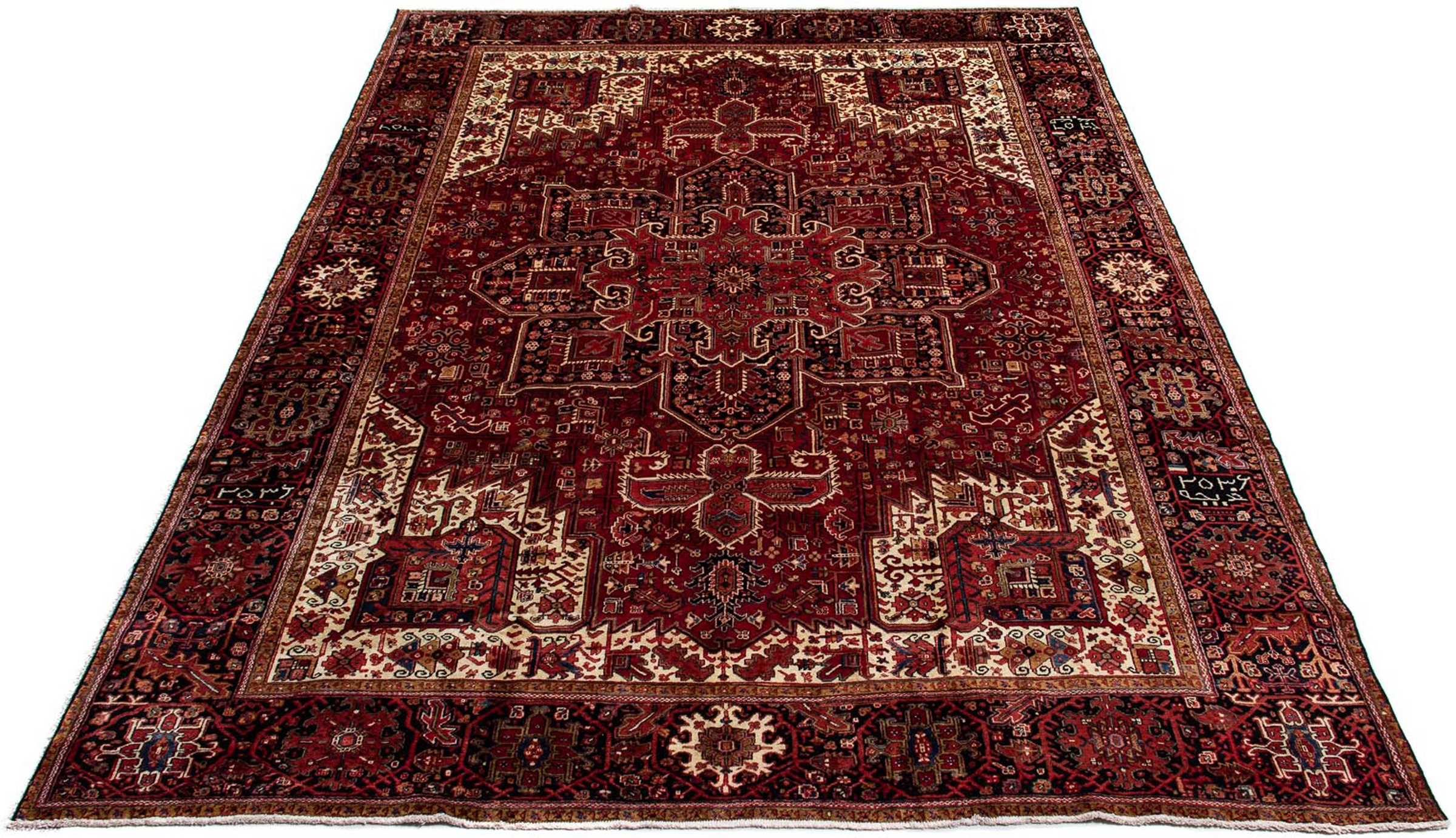 Image of morgenland Orientteppich »Perser - Nomadic - 450 x 352 cm - dunkelrot«, rechteckig, 10 mm Höhe, Wohnzimmer, Handgeknüpft, Einzelstück mit Zertifikat bei Ackermann Versand Schweiz
