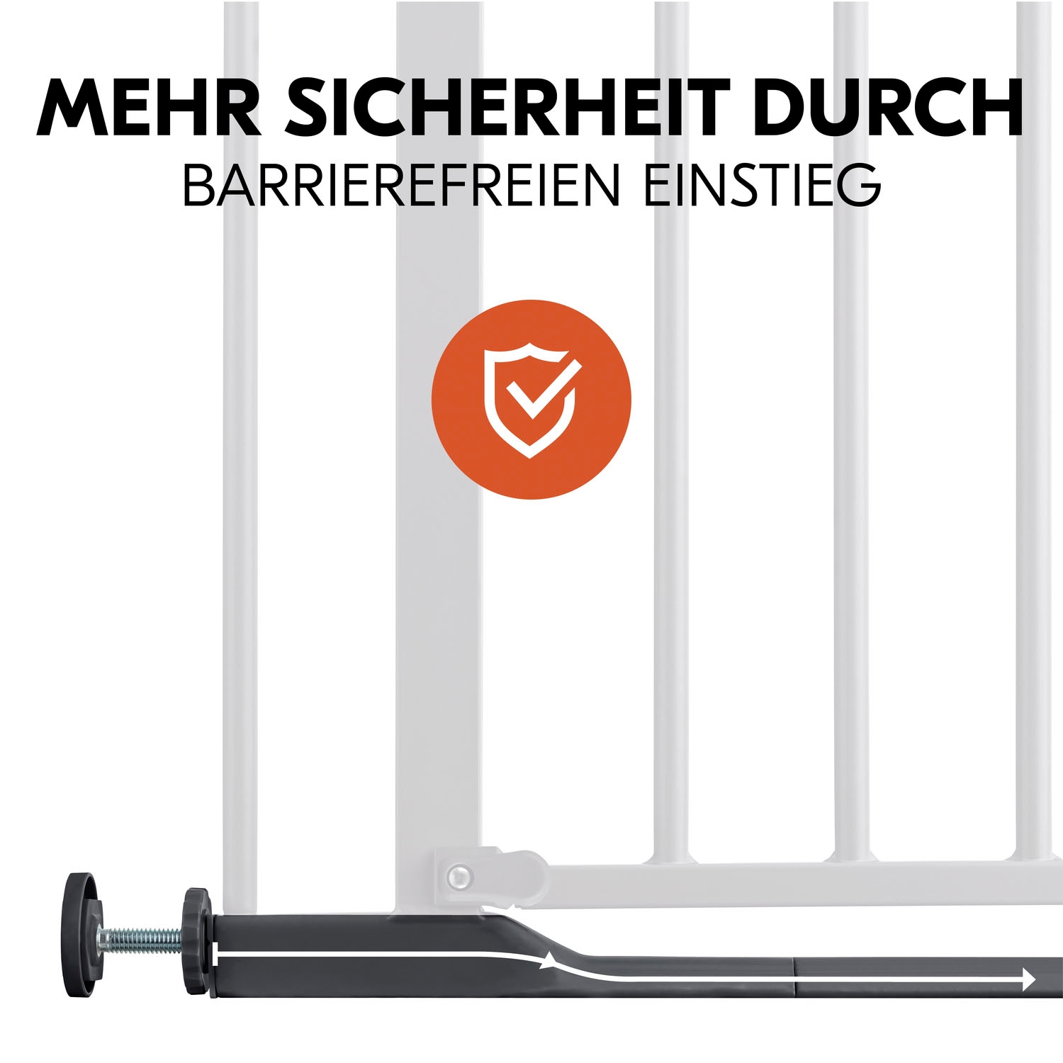 Hauck Türschutzgitter »Clear Step Autoclose 2, Dark Grey« auch als Treppenschutzgitter verwendbar