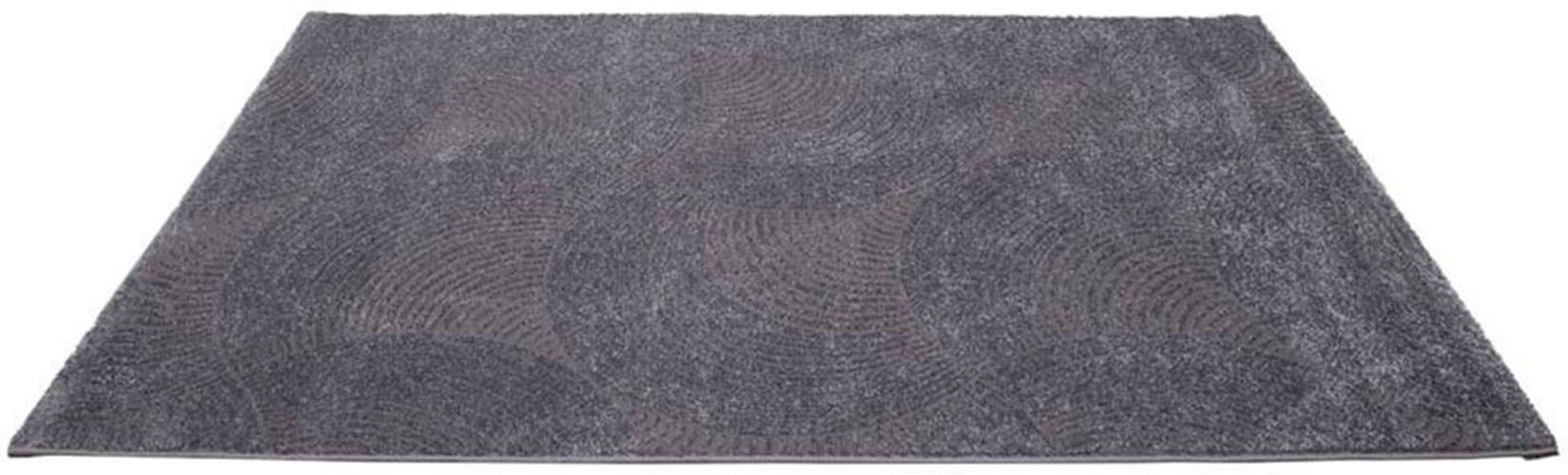 Carpet City Teppich »Friseé-Teppich rechteckig, FANCY Wohnzimmer,Schlafzimmer Muster, Kurzflor,3D-Optik,Kreisförmiges 647«