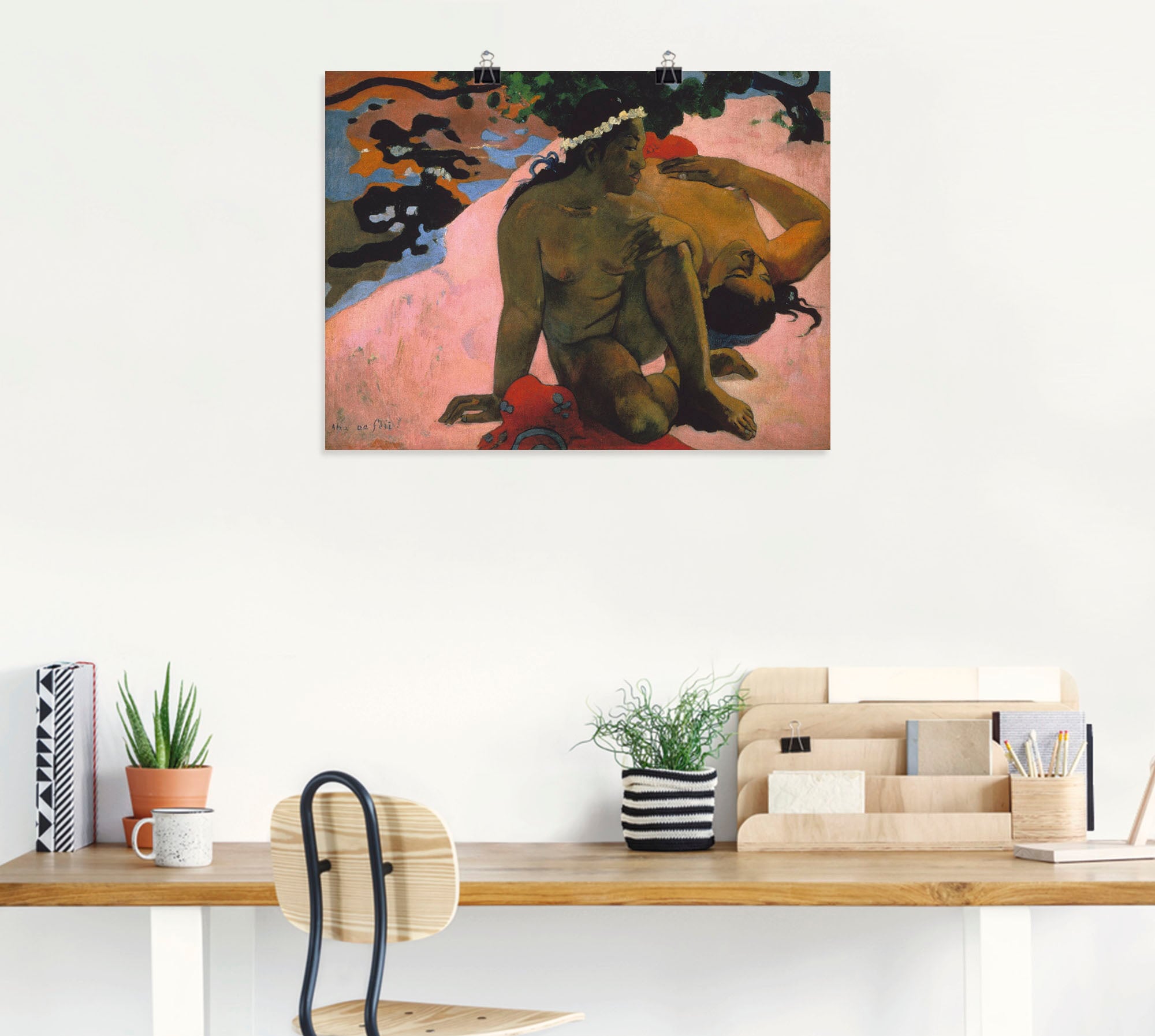 Artland Kunstdruck »AHA OE FEII? (Bist du eifersüchtig?)«, Frau, (1 St.), als Leinwandbild, Wandaufkleber oder Poster in versch. Grössen