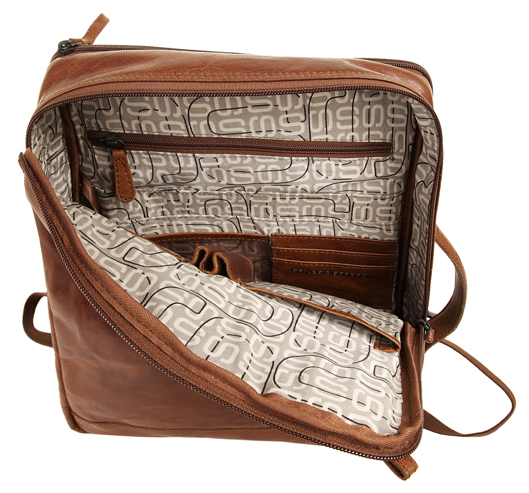 Spikes & Sparrow Laptoprucksack, echt Leder
