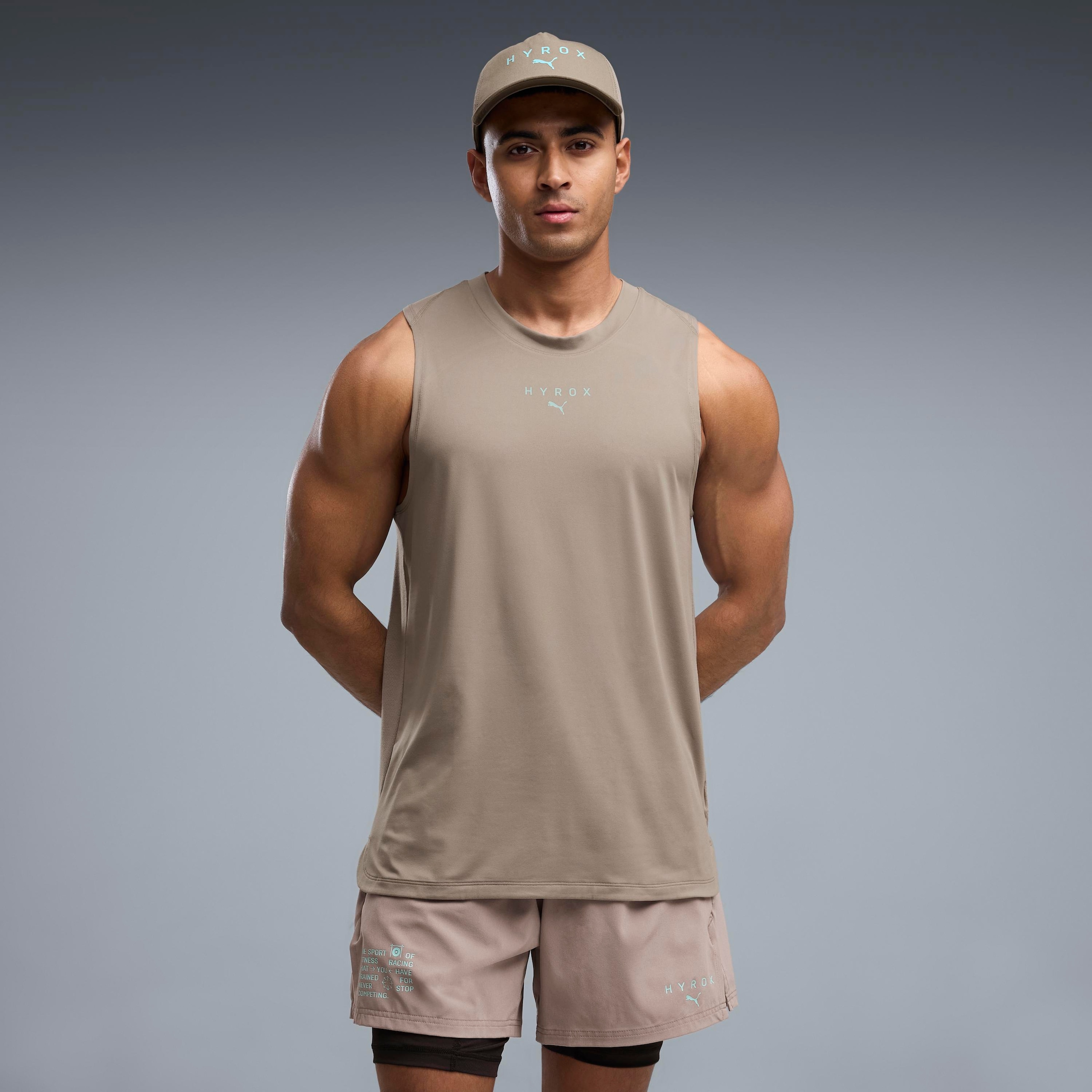 PUMA Débardeur »M  X HYROX CLOUDSPUN TANK« design sans manches, col rond, longueur normale