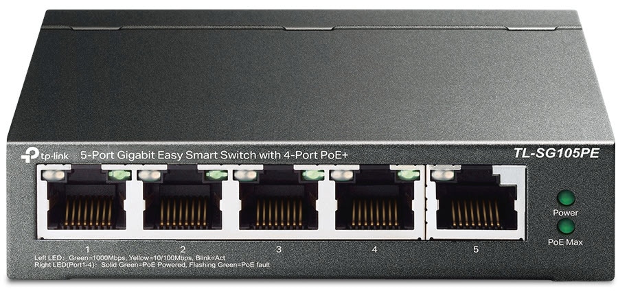 TP-Link Netzwerk-Switch »TL-SG105PE 5-Port Gigabit (4x PoE+) L2 Smart Switch«