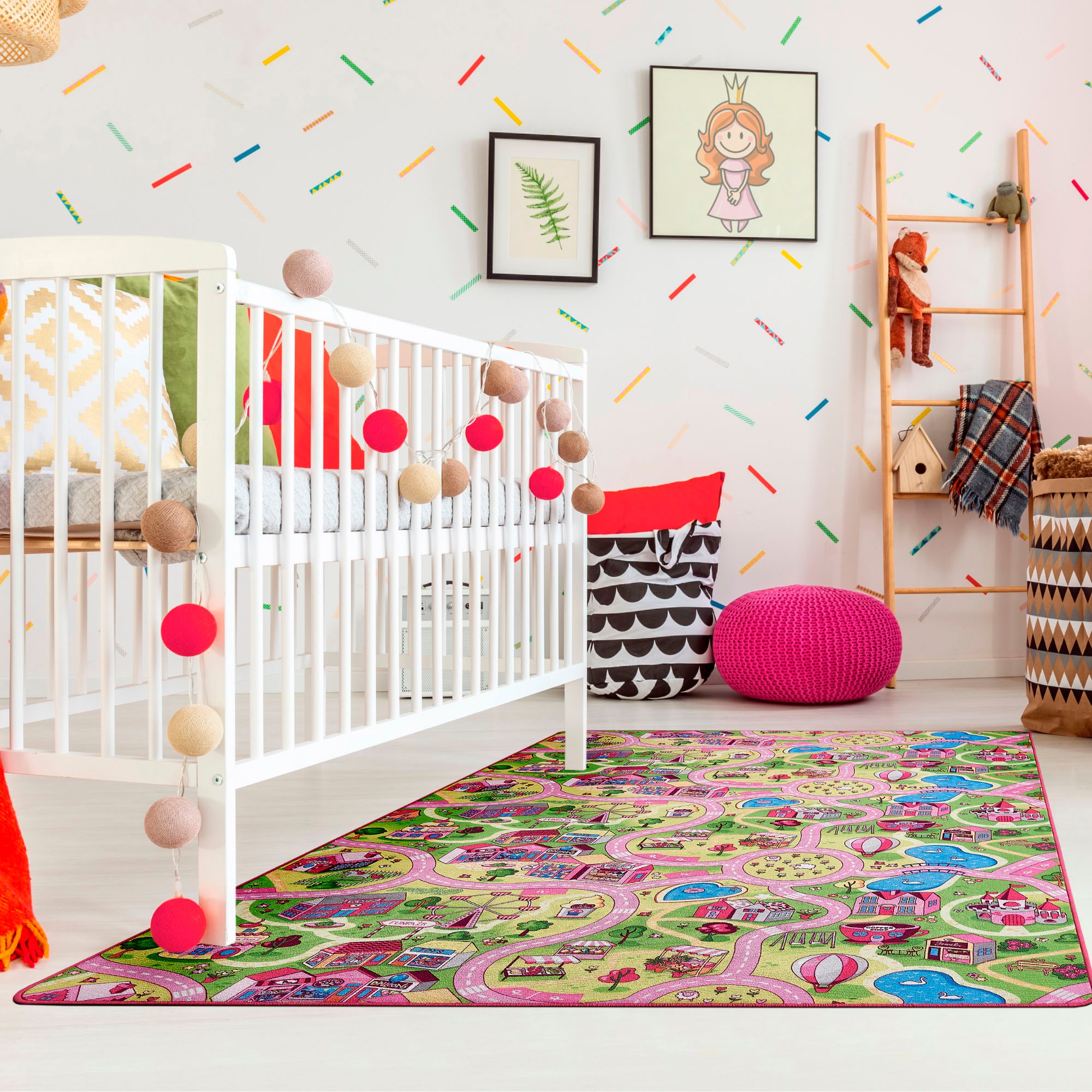 Andiamo Kinderteppich »Strasse Lagerräumung«, rechteckig, 5 mm Höhe, Strassen-Spiel-Teppich, Sonderposten, für Mädchen & Jungen