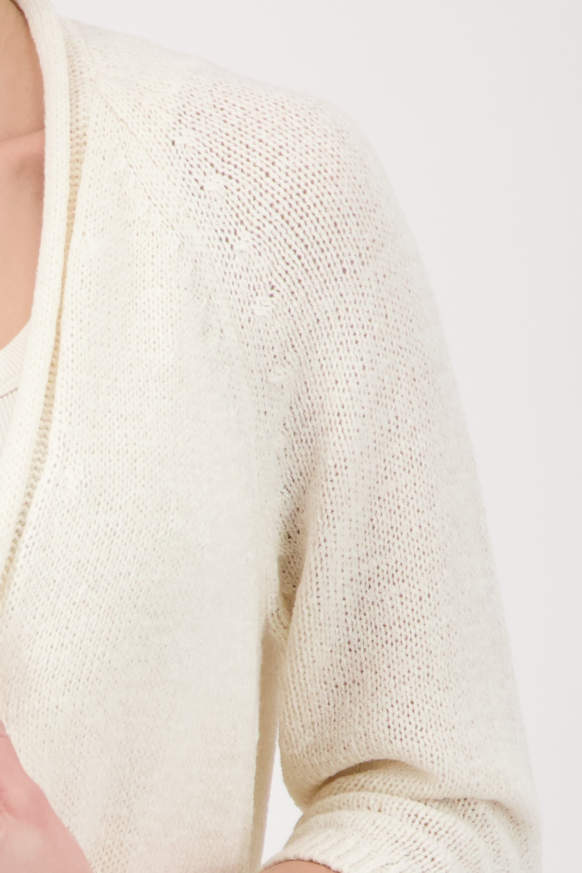 Monari Veste en tricot »Jacke Stricküberwurf Basic« à manches mi-longues