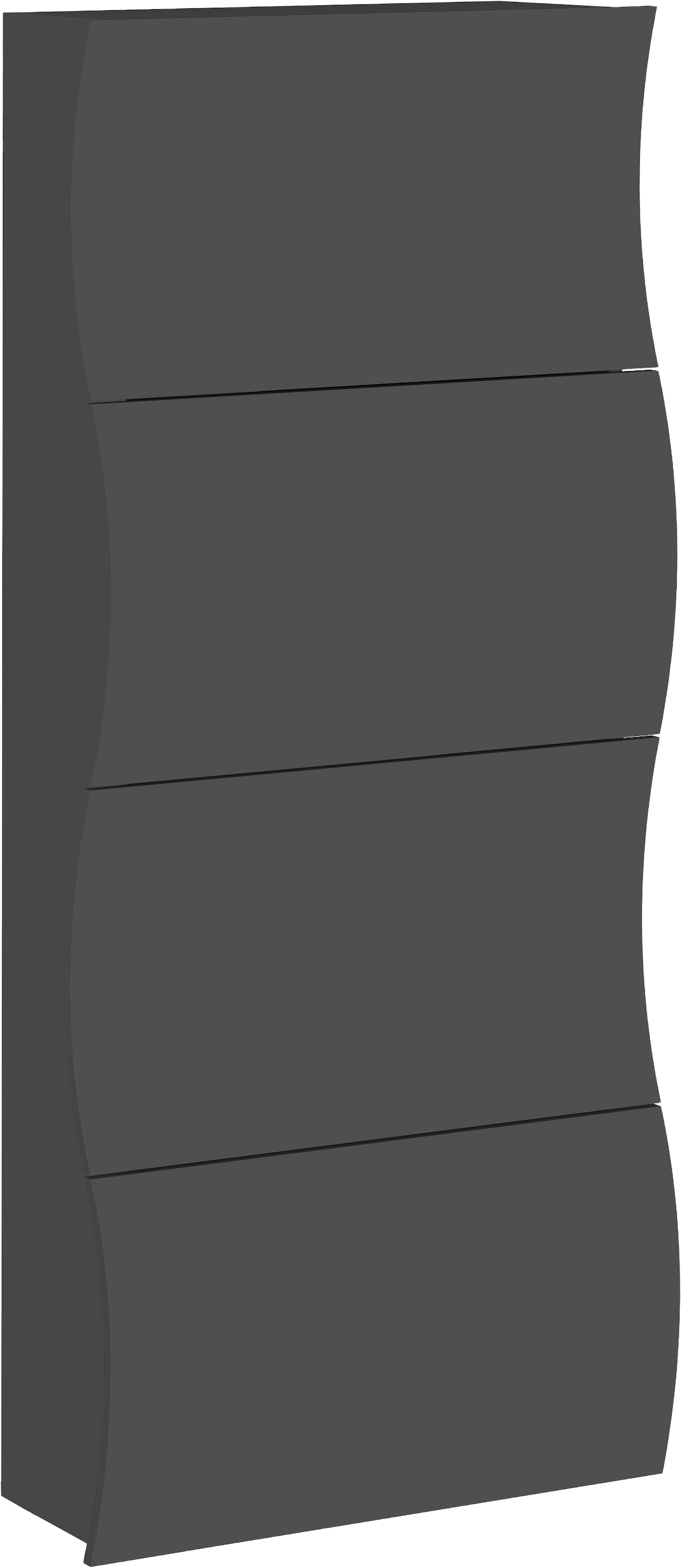 Image of Home affaire Schuhschrank "Onda Schuhschrank mit 4 Klappen Schuhkommode, Made in Italy" Schmaler Schuhschrank, Anthrazit matt mit Platz für ca. 32 Paar Schuhe