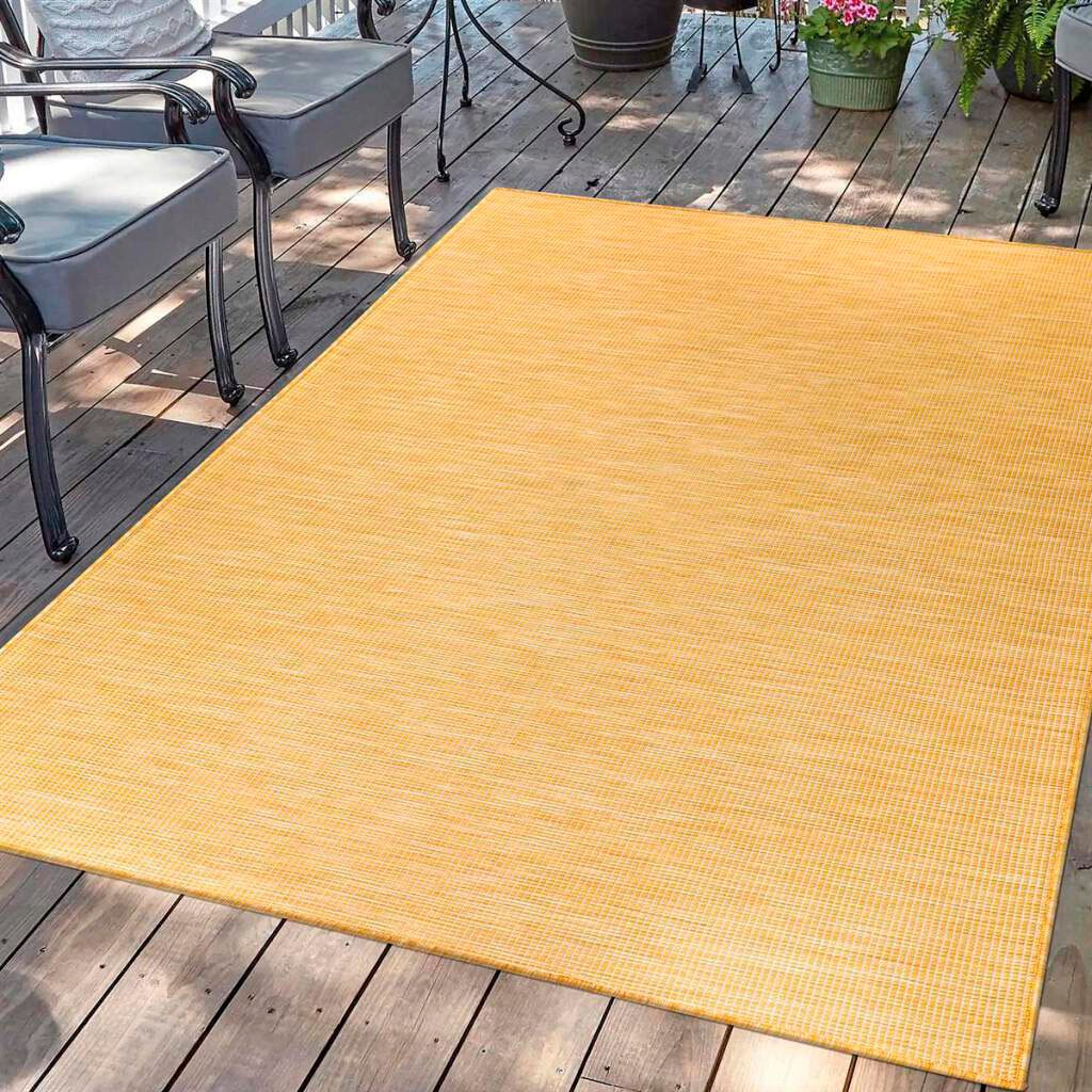Carpet City Teppich UV-beständig, Küche, acheter »Palm«, flach für Terrasse, rechteckig, confortablement & Wetterfest Balkon, gewebt