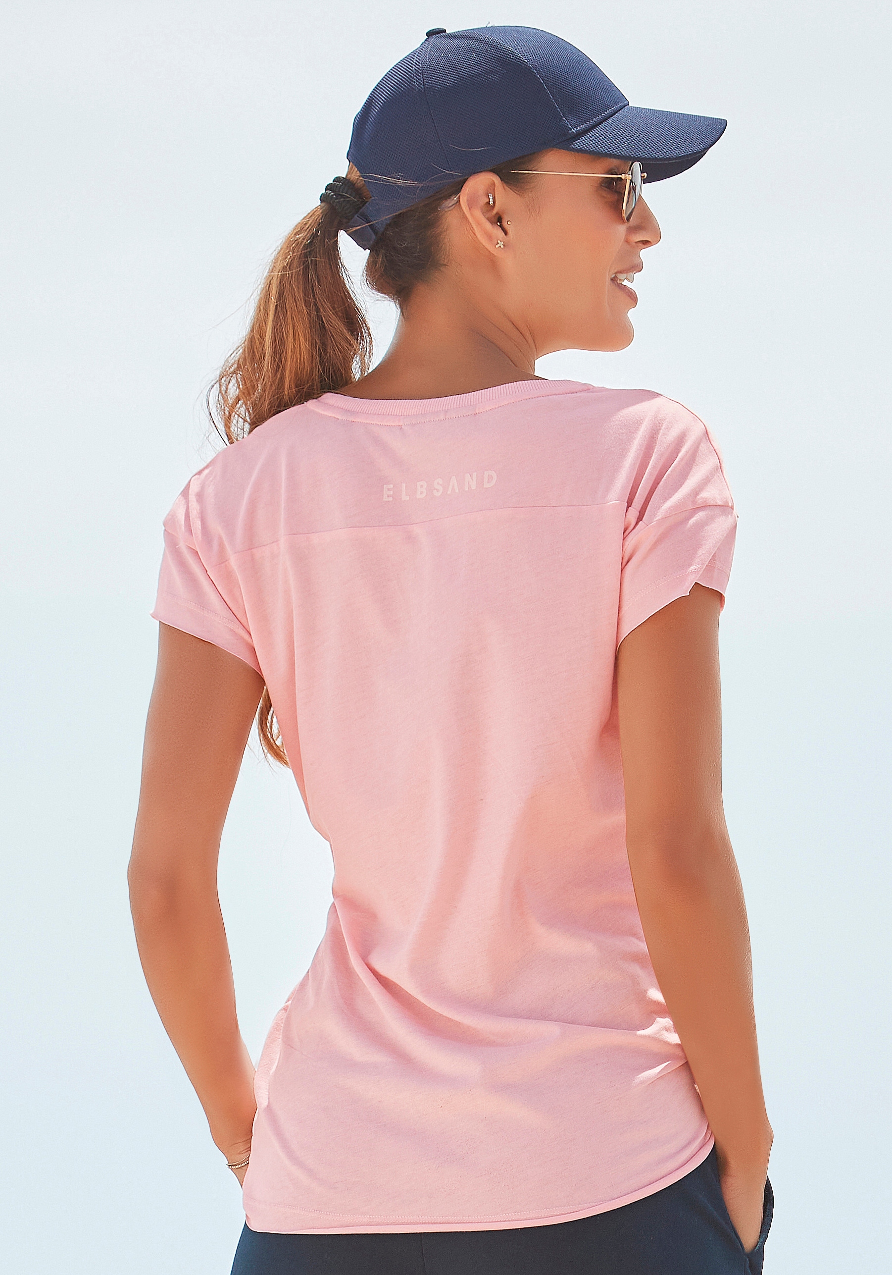 ♕ Elbsand T-Shirt »Ranva«, mit Logodruck, Kurzarmshirt aus Baumwoll-Mix,  sportlich versandkostenfrei kaufen