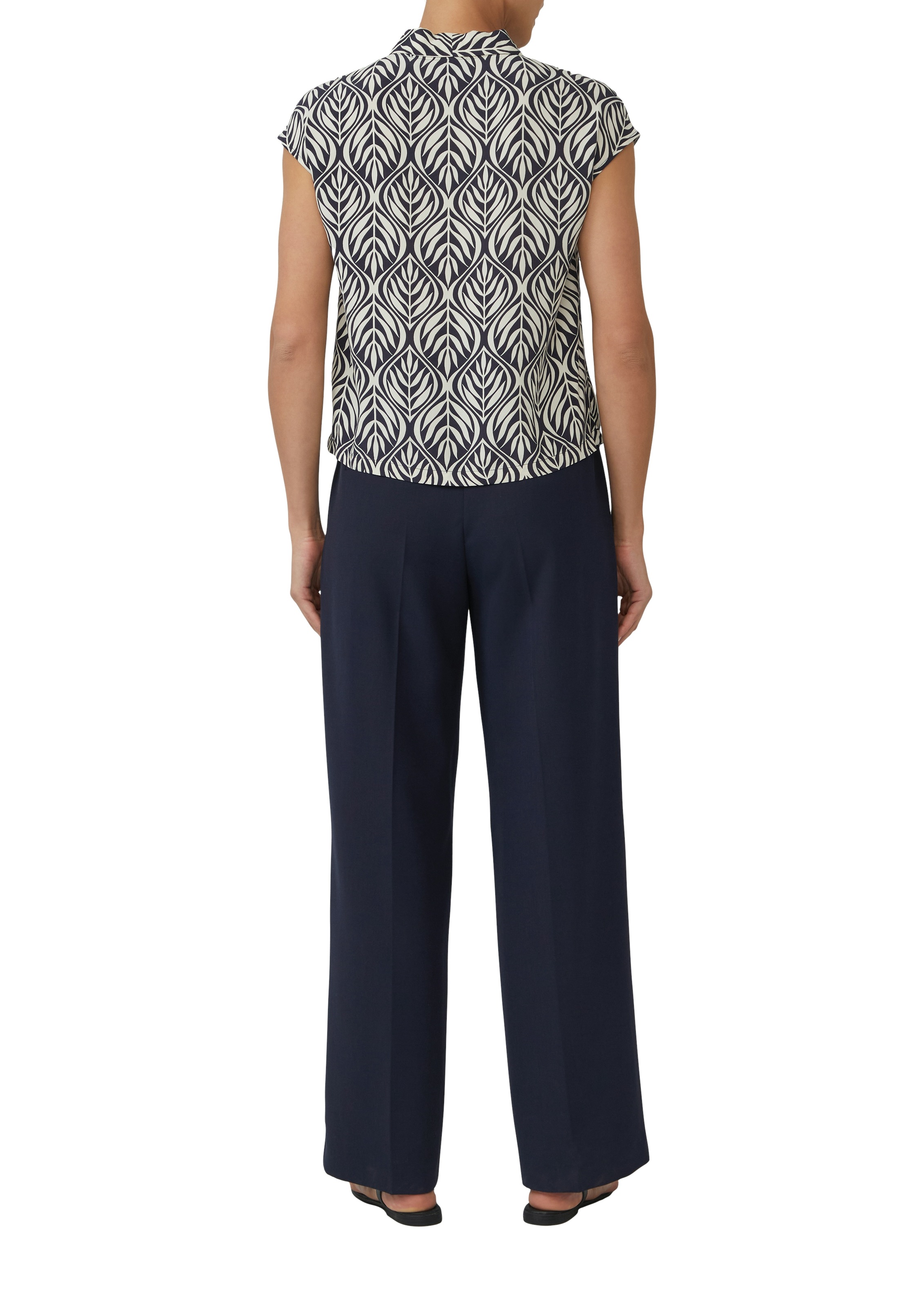 s.Oliver BLACK LABEL Kurzarmbluse, mit All-Over Print