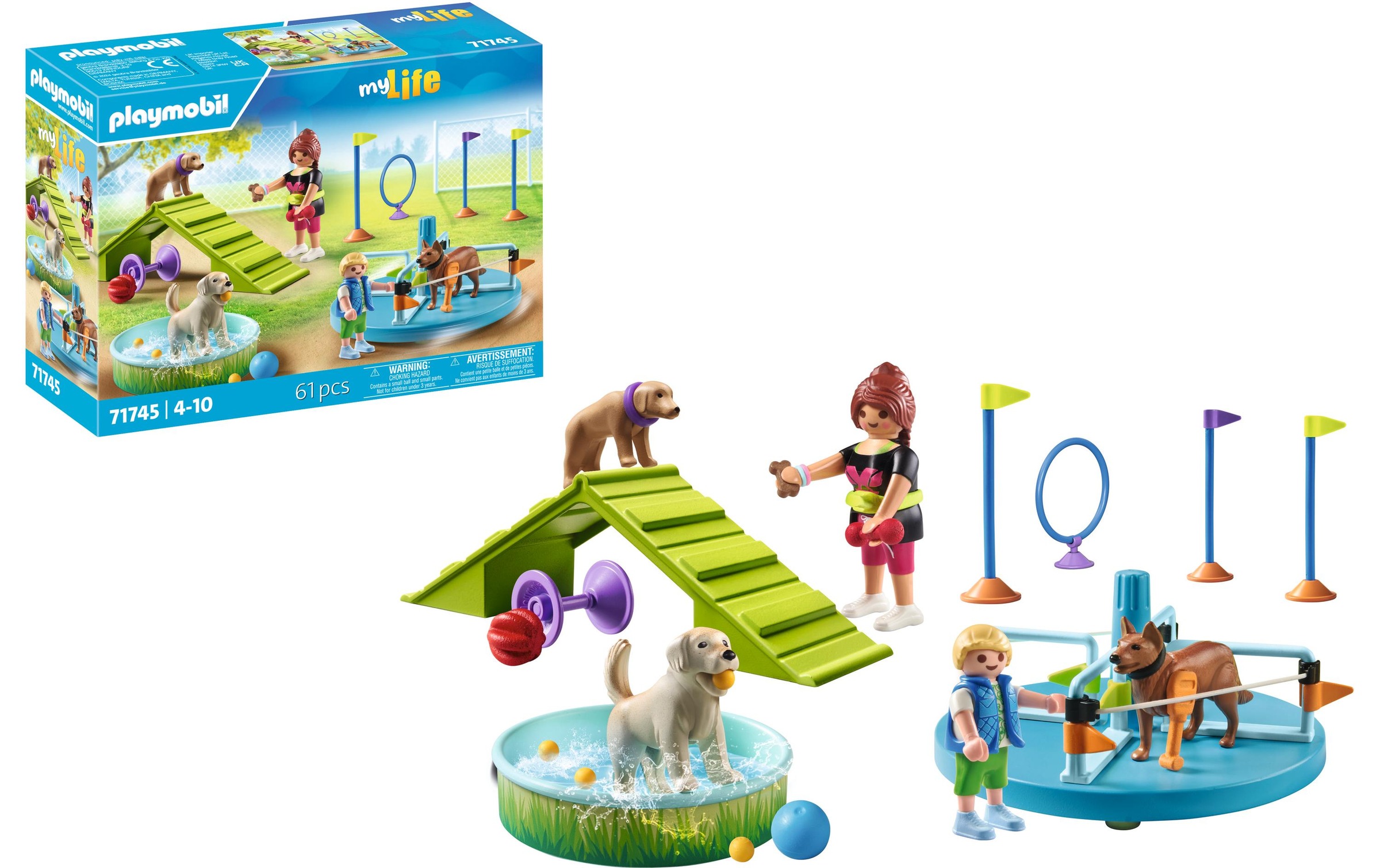 Playmobil® Spielbausteine »My Life Hundespielplatz 71745«, (61 St.)