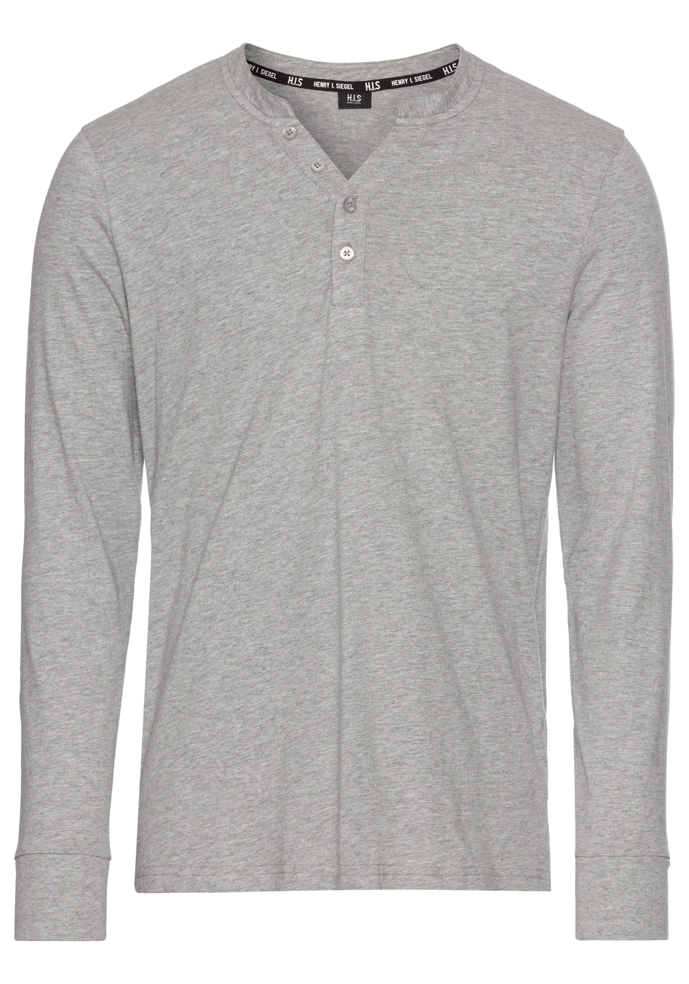 H.I.S Henleyshirt, (2-er Pack), mit Knopfleiste