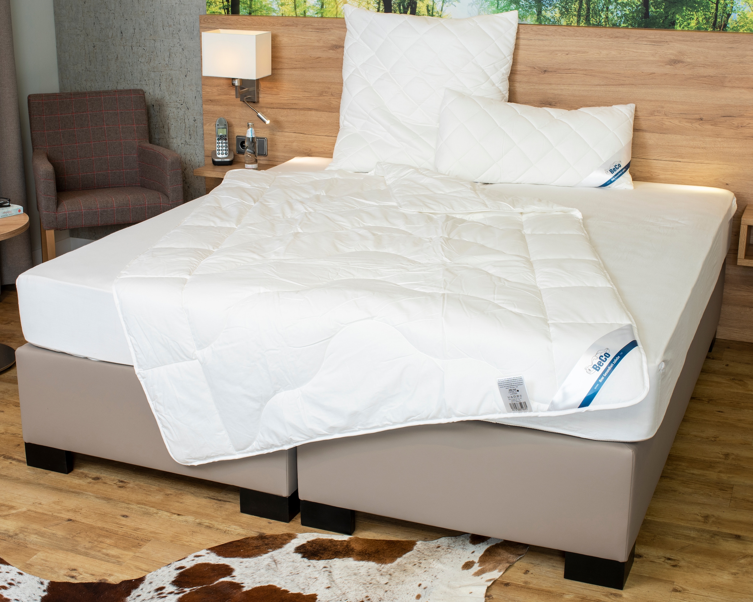 Image of Beco Microfaserbettdecke "BeCo Medibett MF50 Made in Green 135x200 cm und weitere Grössen" leicht Füllung Polyester Bezug Baumwolle 1 Stk. tlg. Made in EU, allergiker geeignet (Hausstauballergiker)