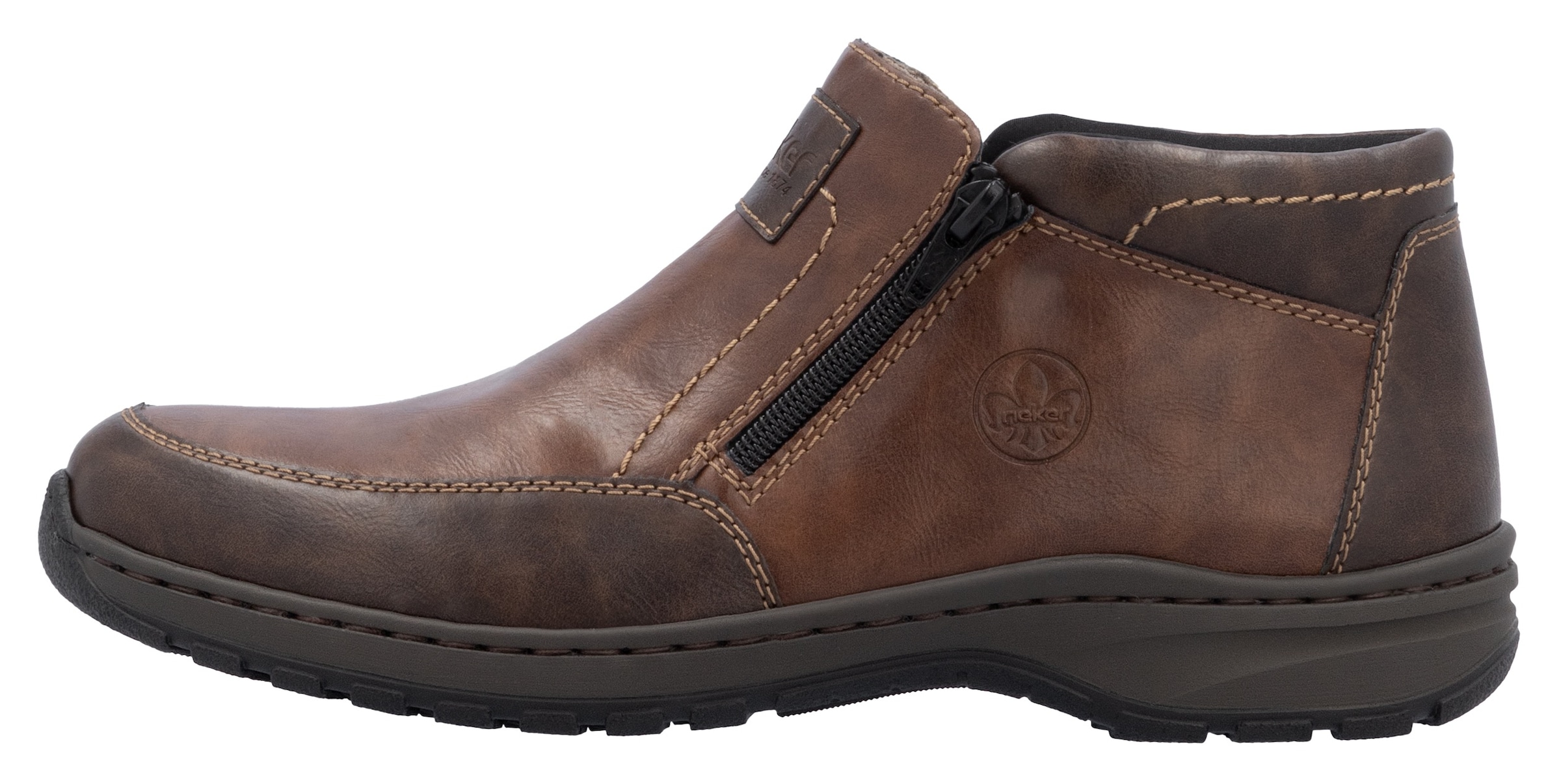 Rieker Winterboots, Winterstiefelette, Halbschuh mit beidseitigen Reissverschlüssen