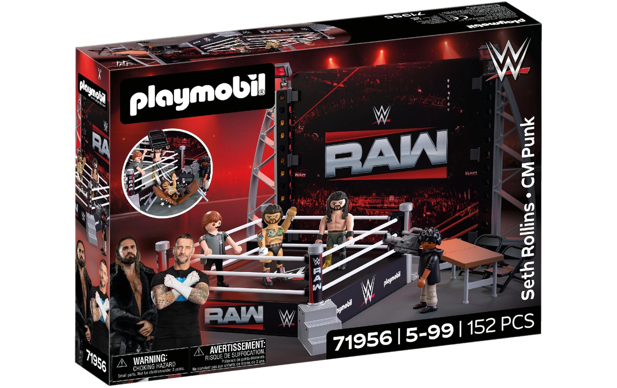 Playmobil® Jeu de construction »WWE RAW Ring Collectors Set (71956), WWE« fabriqué en Europe