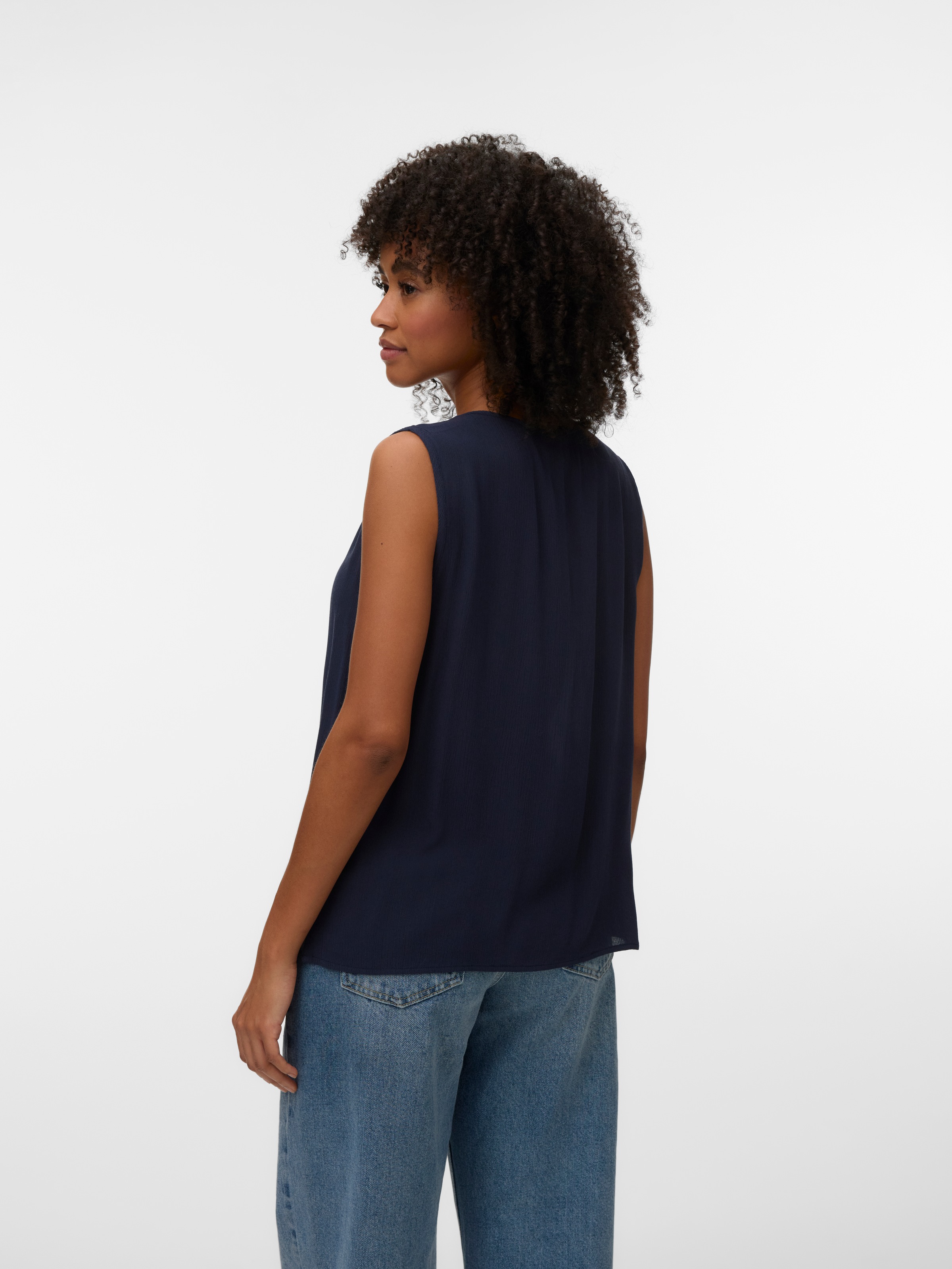 Vero Moda Shirttop »VMMENNY SL V-NECK TOP WVN GA« Viskose, regular fit