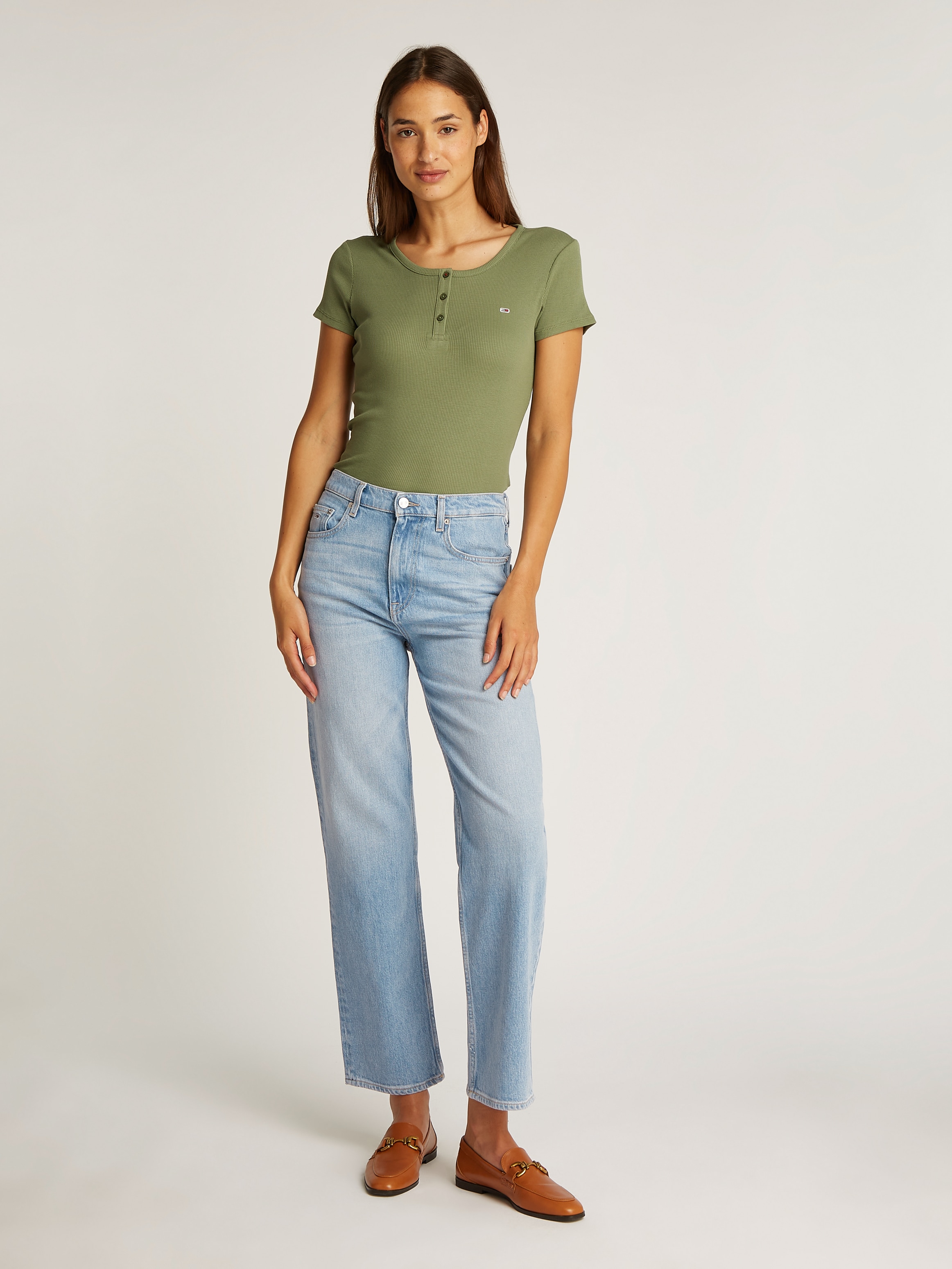 Tommy Jeans Straight-Jeans »Layla High Rise Slim Straight«, in Knöchellänge