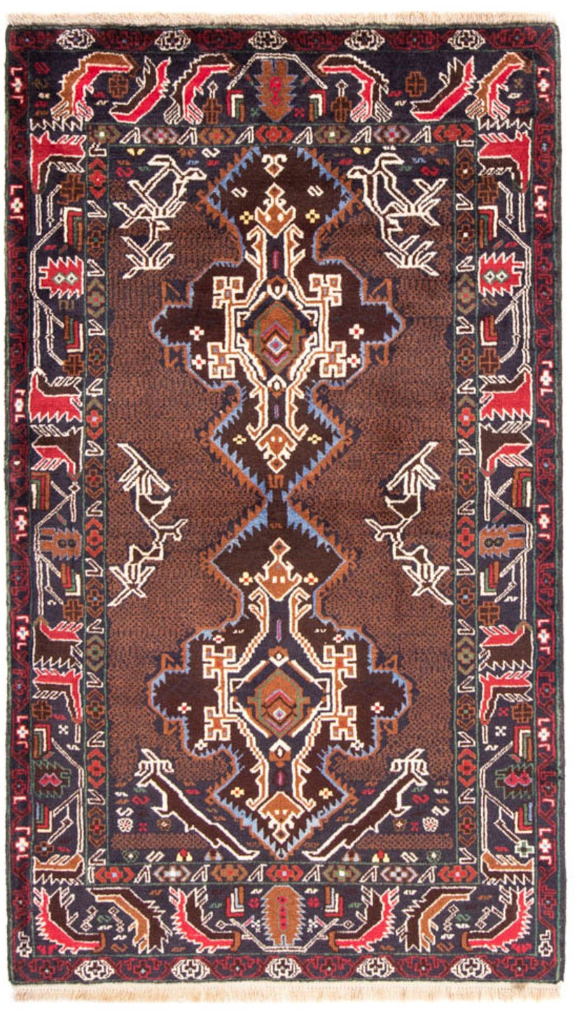 Image of morgenland Hochflor-Läufer »Belutsch Figurativ Cioccolato chiaro 201 x 112 cm«, rechteckig, 0,8 mm Höhe, Handgeknüpft bei Ackermann Versand Schweiz