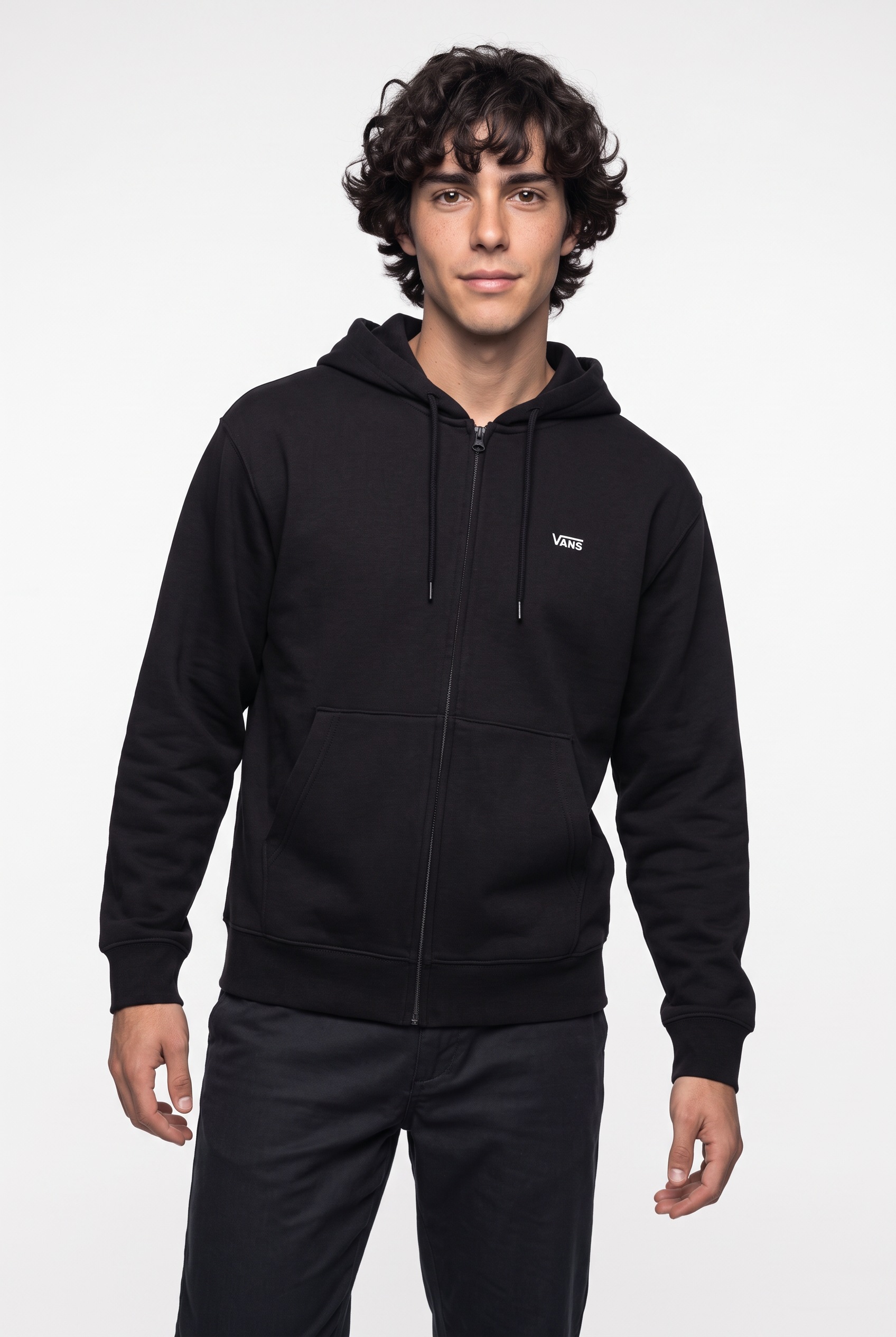 Image of Vans Sweatjacke "LEFT CHEST FULL ZIP" mit durchgehendem Reissverschluss, sportlicher Stil, pflegeleicht