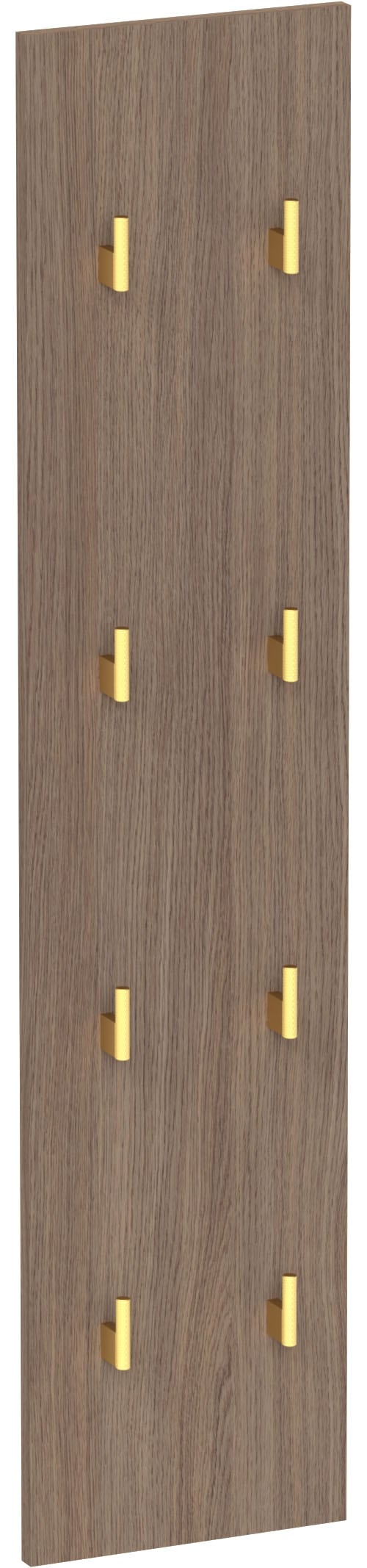 Image of Schildmeyer Garderobenpaneel "Glenn, Made in Germany, Breite 24,5 cm, Solide Verarbeitung" 1 Stk. tlg. Trendfarbe Nussbaum & goldfarbene Kleiderhaken, Made in Germany