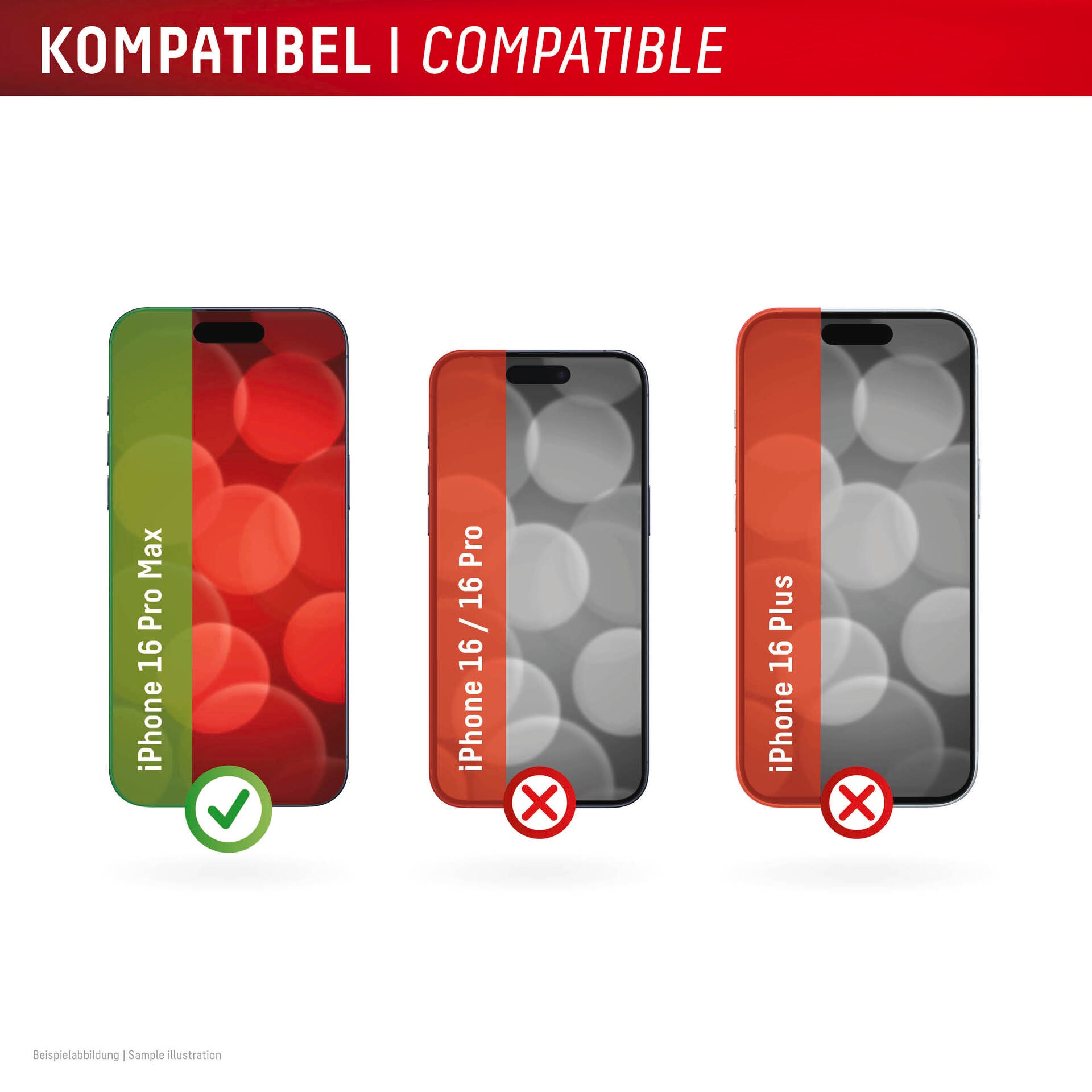 Displex Displayschutzglas »Smart Glass Screen Protection«, für Apple iPhone 16 Pro Max, Displayschutzfolie, Schutzfolie, Bildschirmschutz, kratz- & stossfest