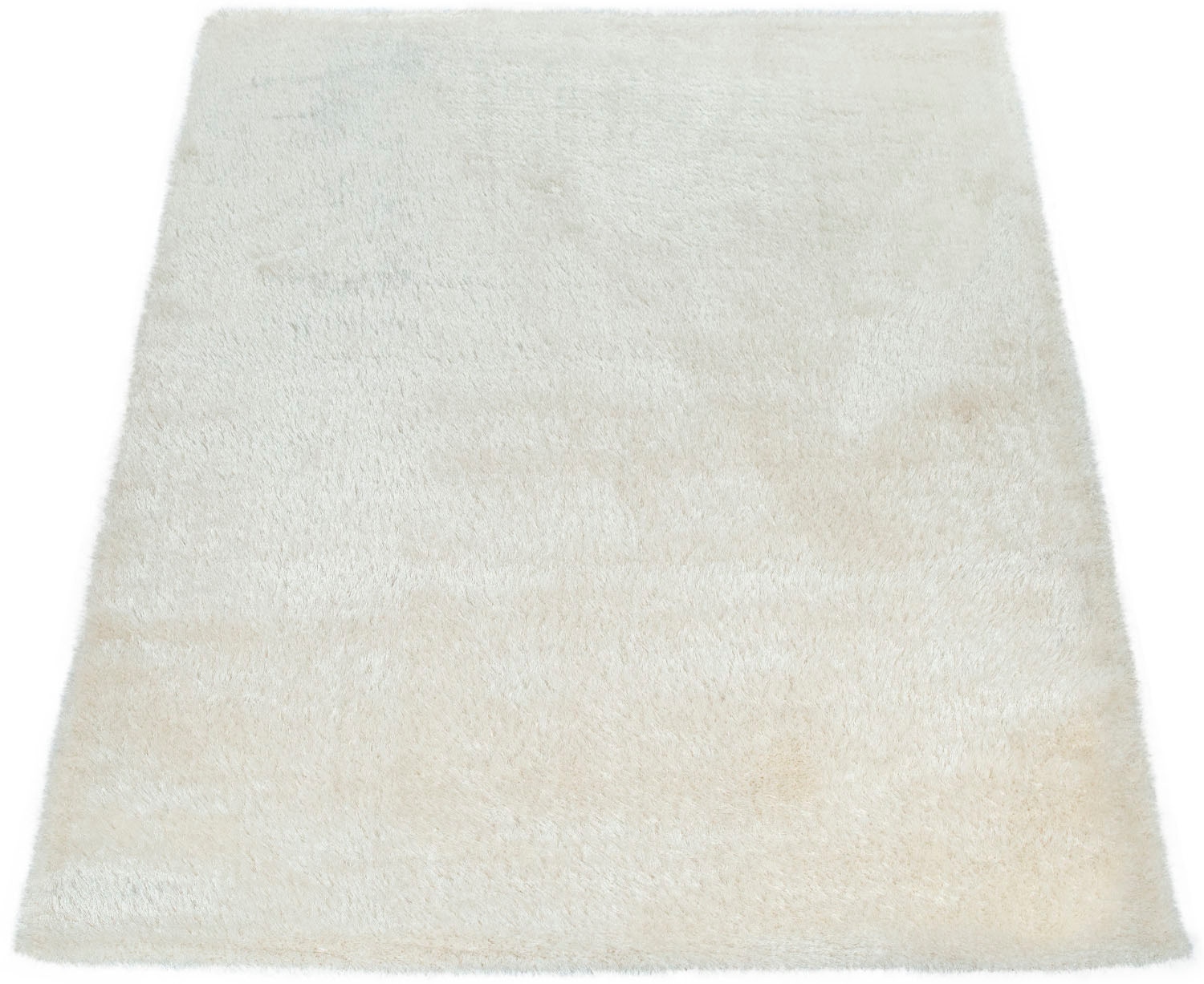 Paco Home Hochflor-Teppich »Touch 100«, rechteckig, weicher Uni Shaggy mit Glanz Garn, Wohnzimmer