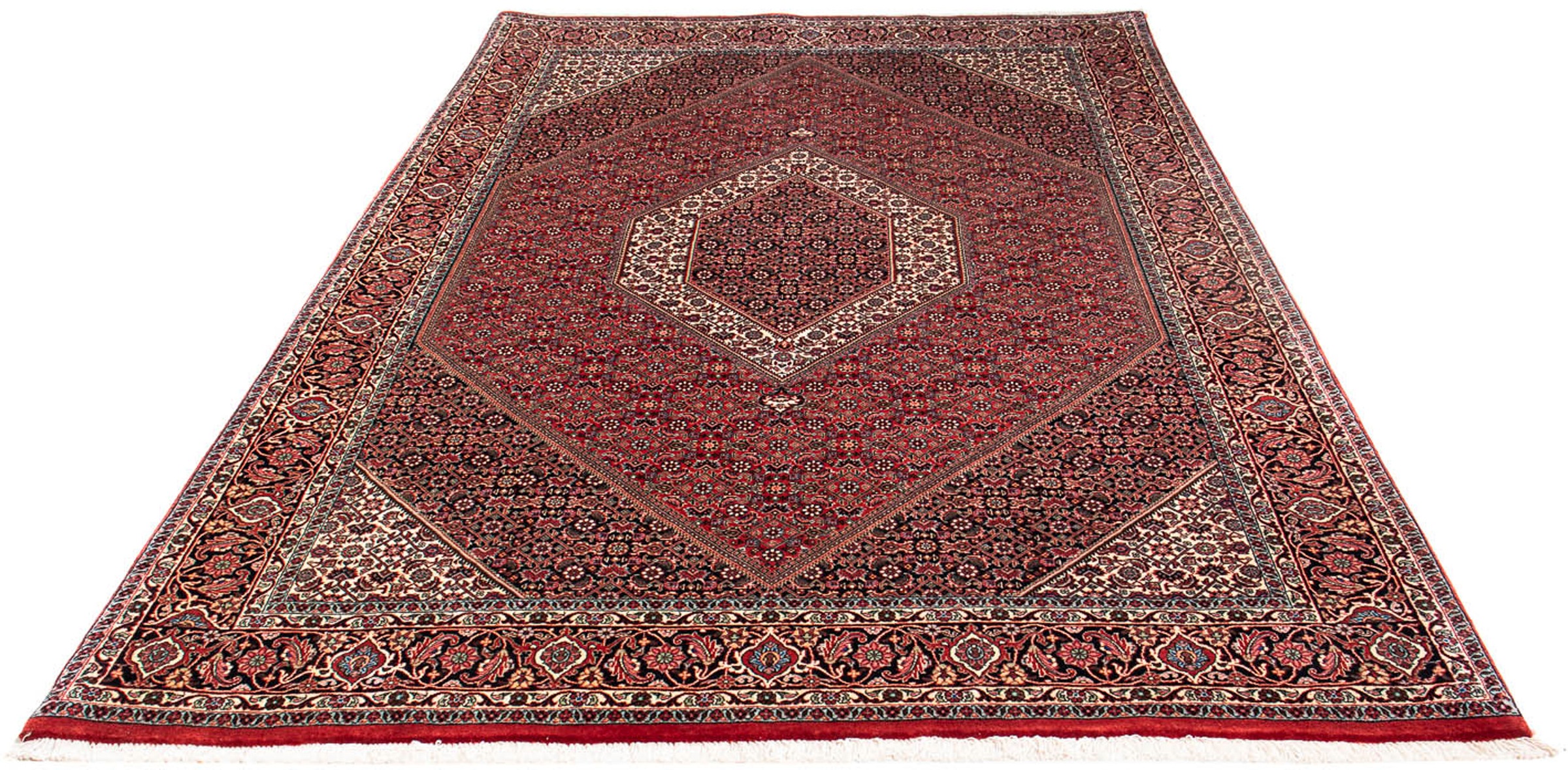 Image of morgenland Orientteppich »Perser - Bidjar - 250 x 170 cm - dunkelrot«, rechteckig, 15 mm Höhe, Wohnzimmer, Handgeknüpft, Einzelstück mit Zertifikat bei Ackermann Versand Schweiz