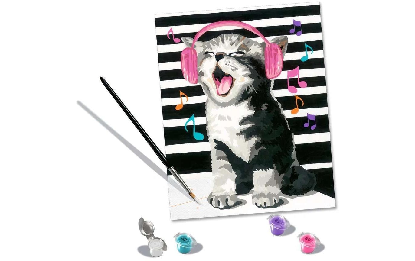 Ravensburger Peinture par numéros »CreArt, Singing Cat« fabriqué en Europe