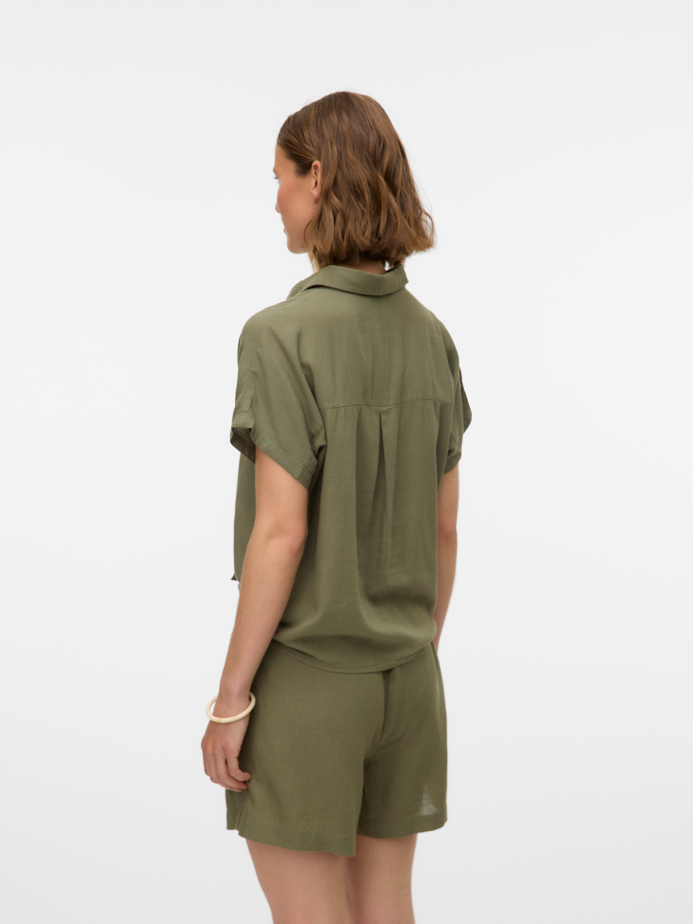 Vero Moda Kurzarmbluse »VMTHEA SS TIE SHIRT WVN NOOS«