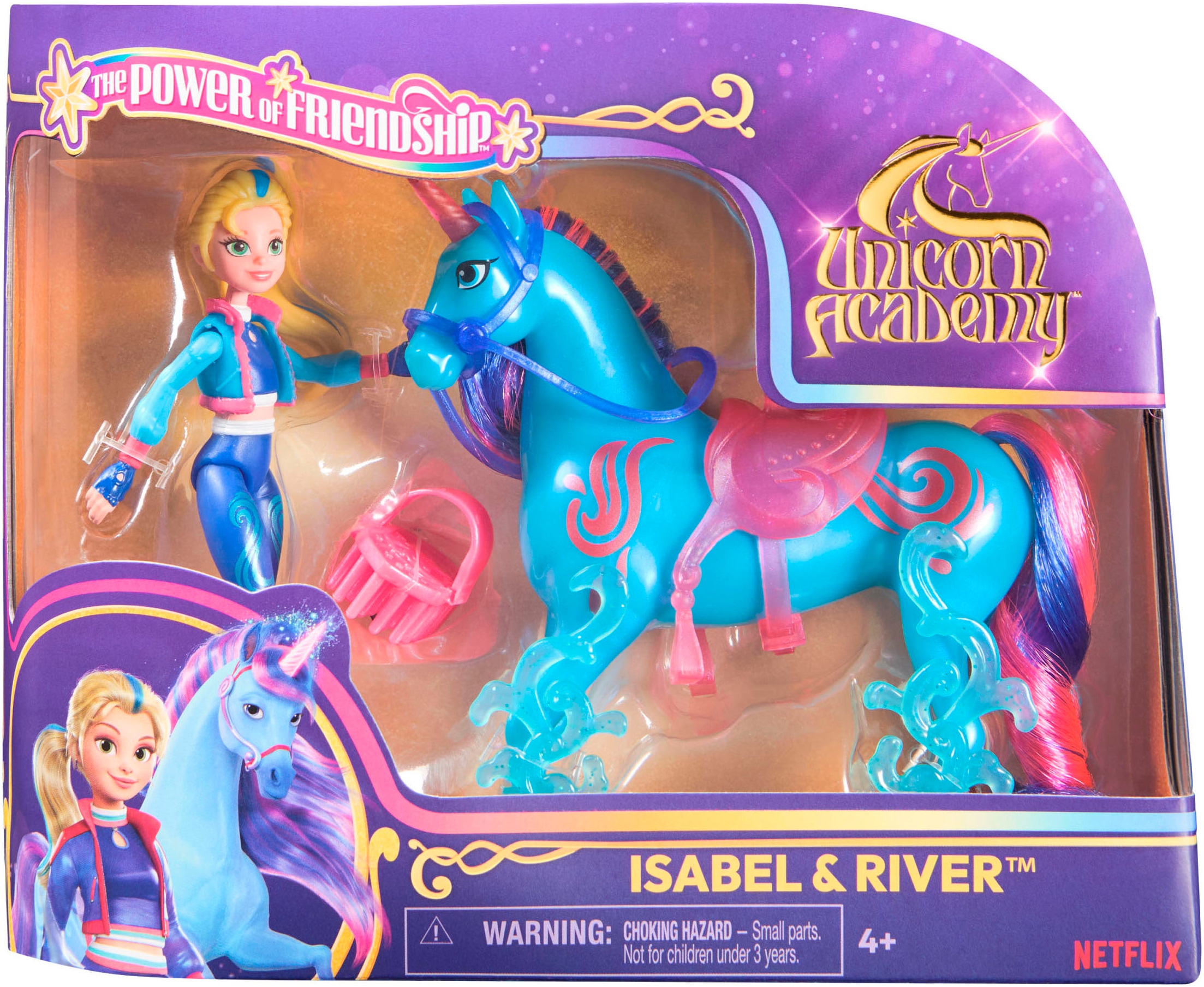 Spin Master Anziehpuppe »Unicorn Academy - Isabel & Einhorn River« mit echter Mähne