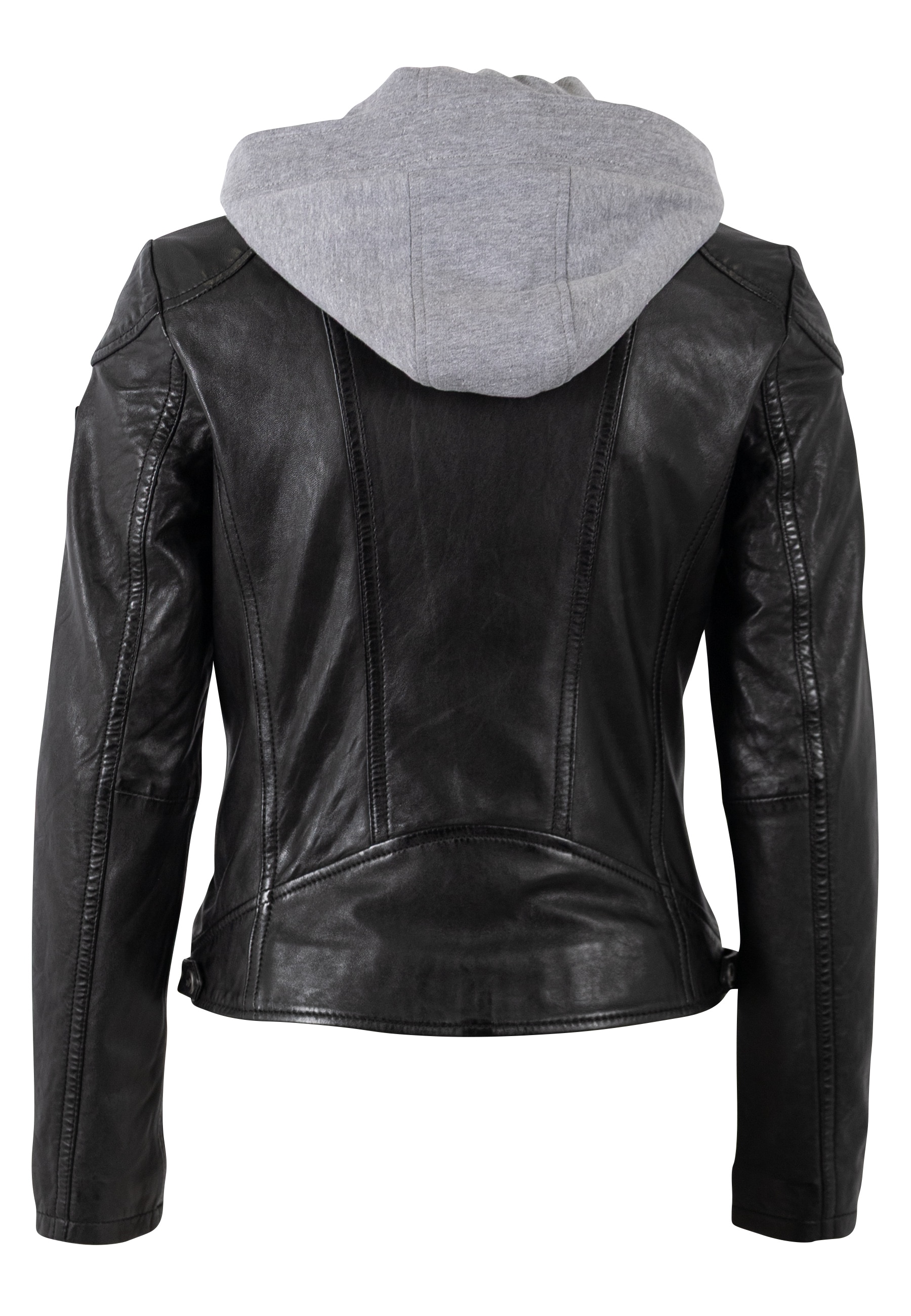 Mauritius Veste en cuir »MWAmmy« mit Kapuze mit abnehmbarer Kapuze