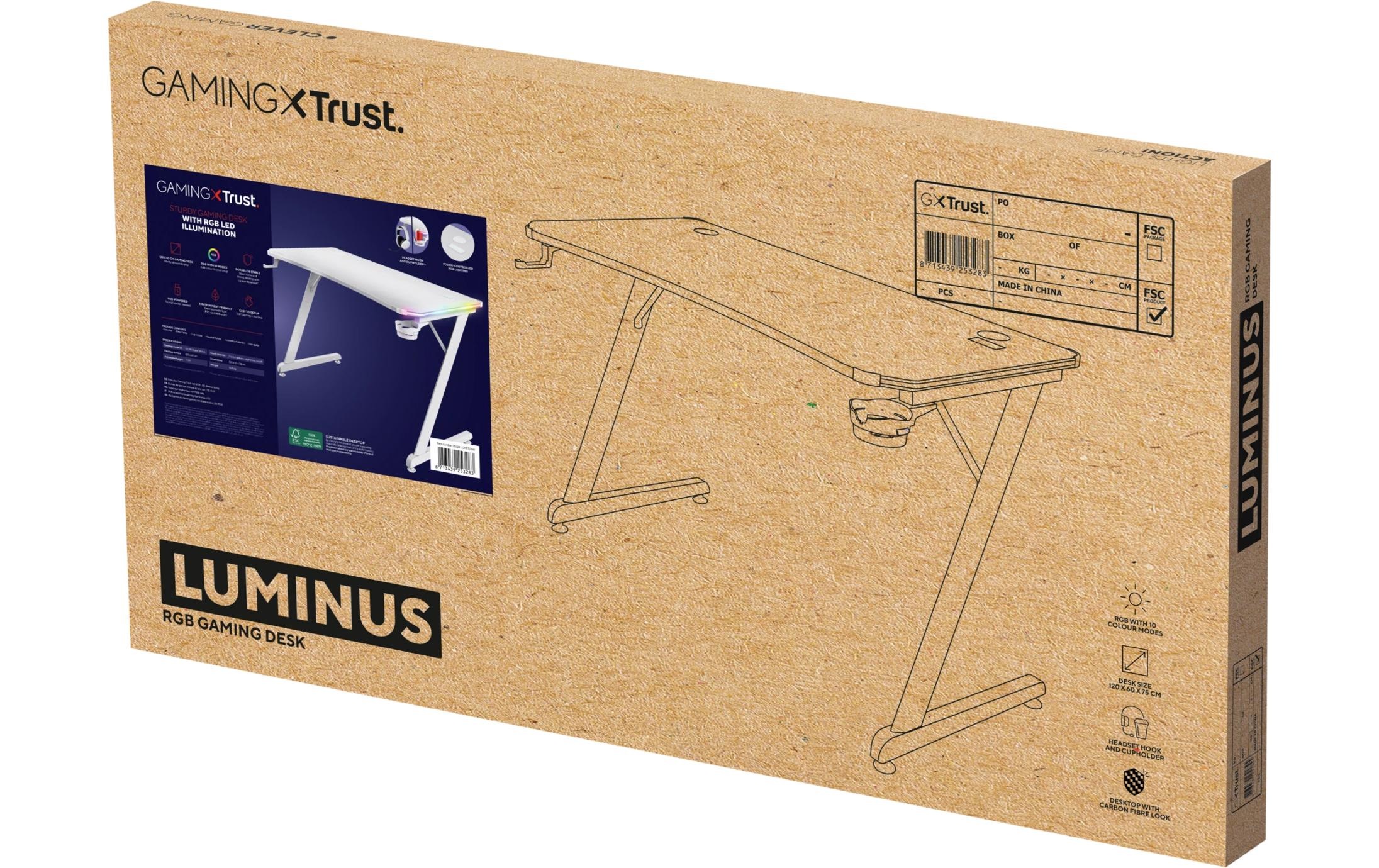 Trust Gamingtisch »GXT 709W Luminus RGB«