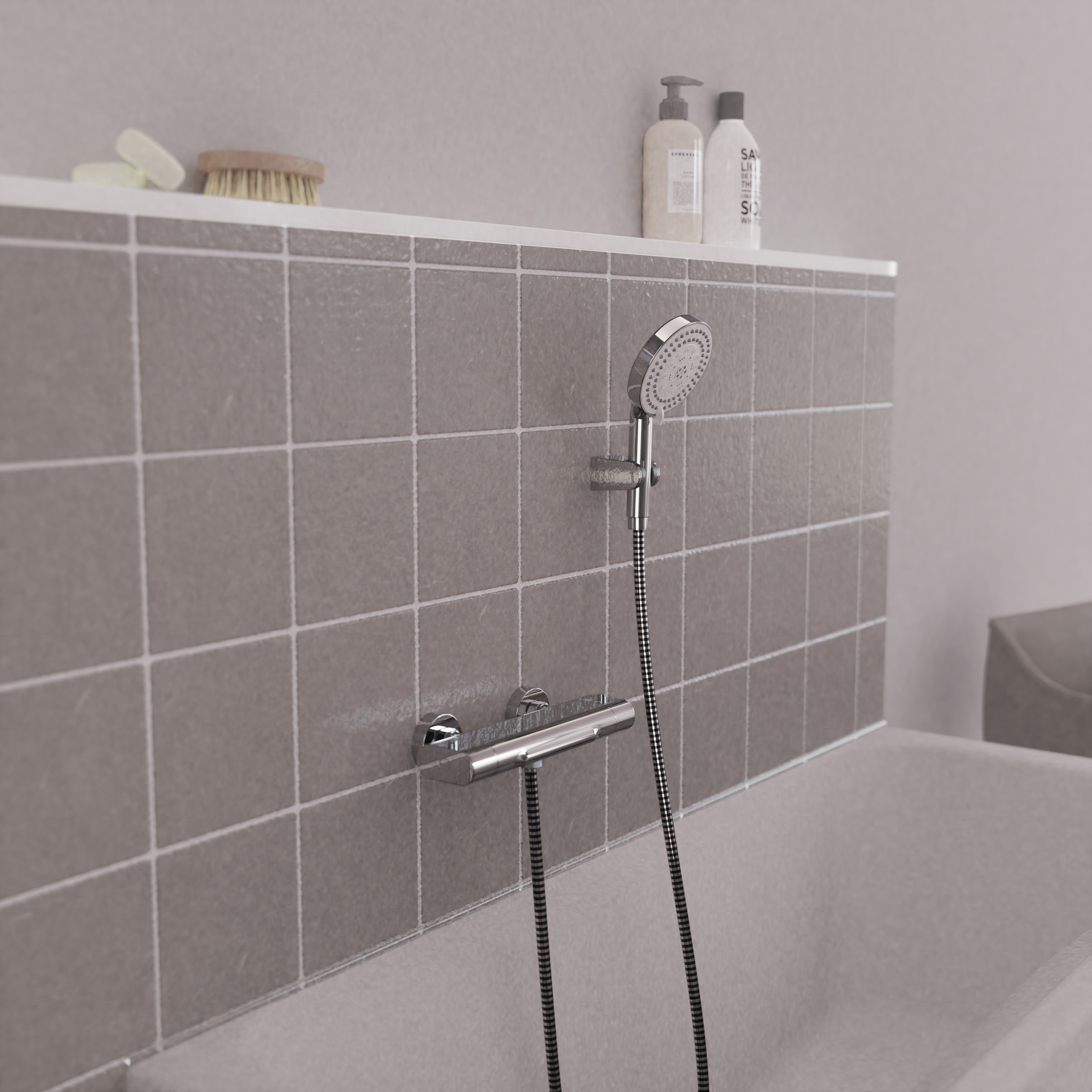Eisl Système de douche »Parma« Fonction Eco-Stop, picots anticalcaire, économie d'eau