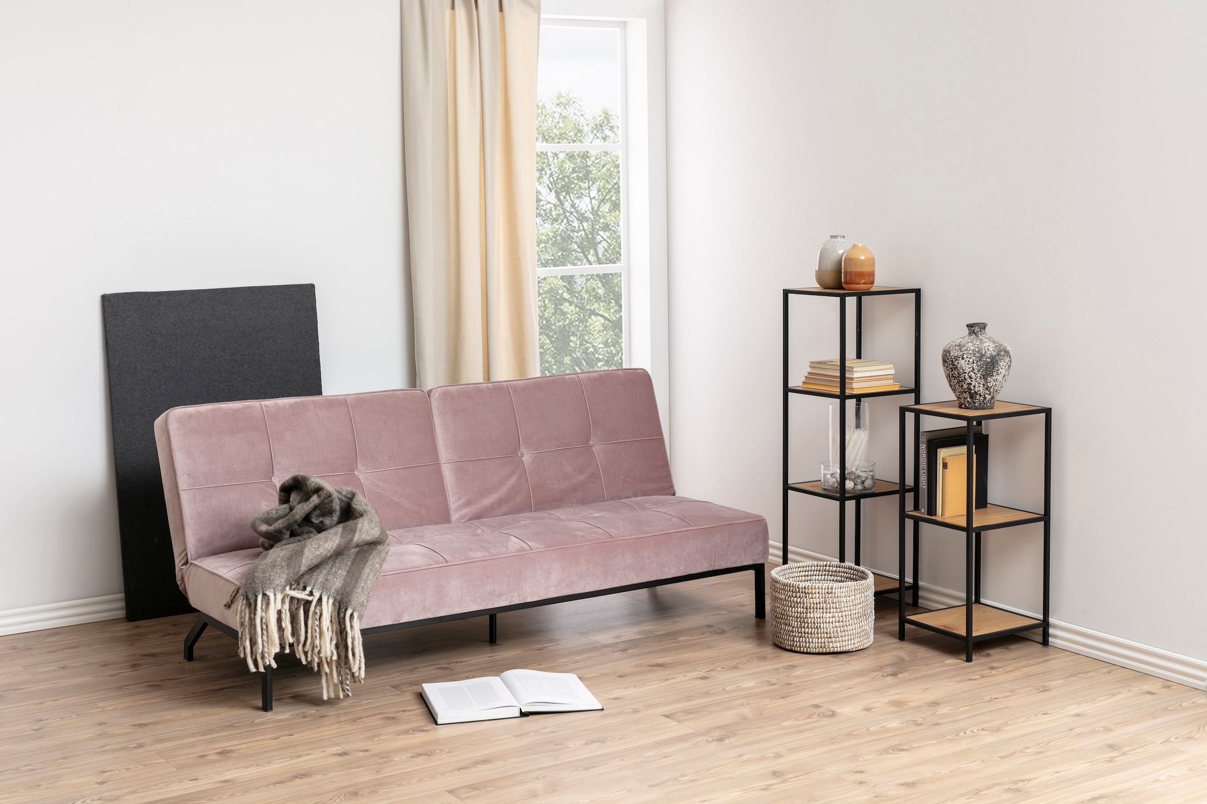 ACTONA GROUP Bücherregal Metallgestell im Industrie-Look, 3 Einlegeböden, weitere Variationen