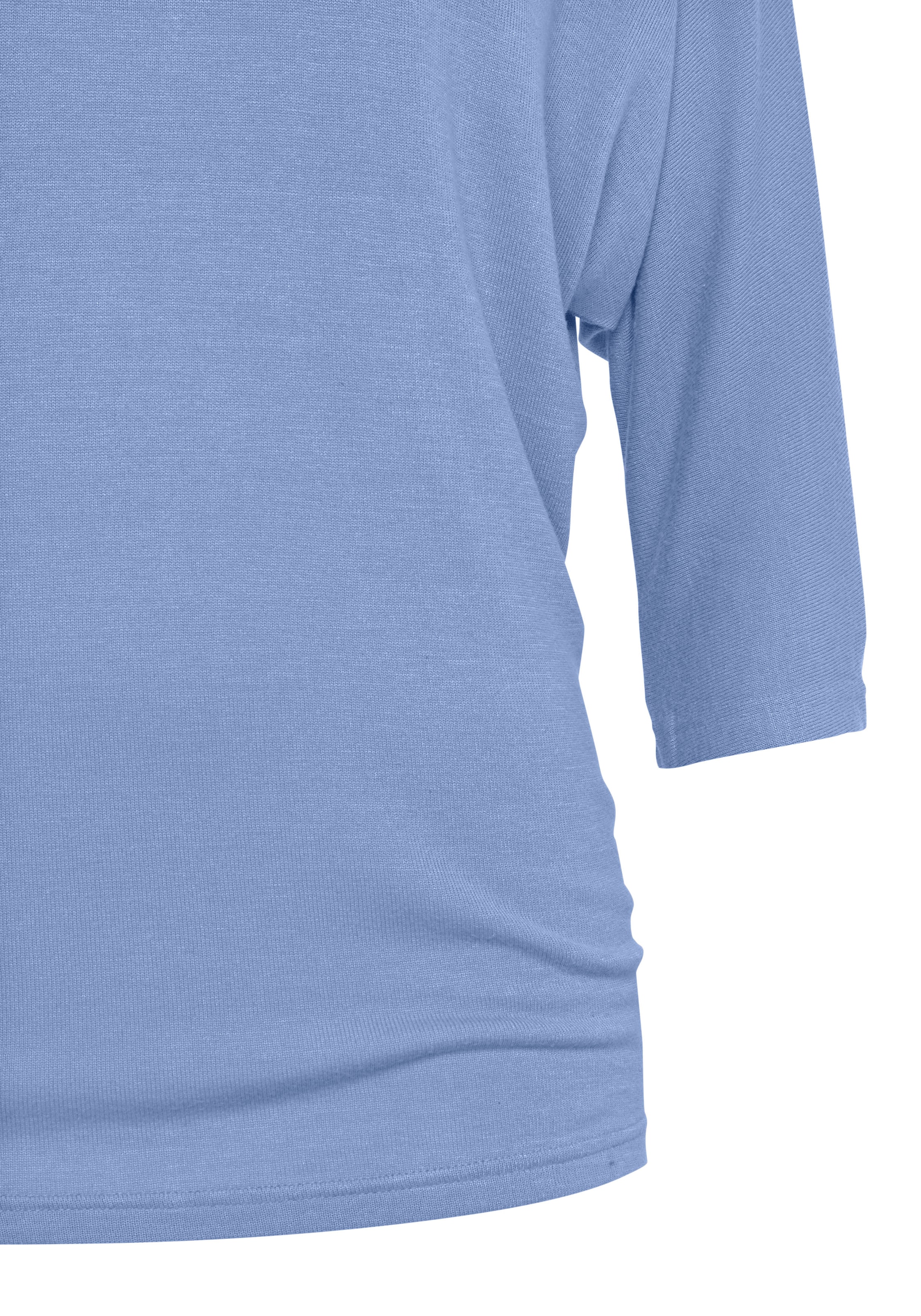 LASCANA 3/4-Arm-Shirt, aus Feinstrick mit lässigen Fledermausärmeln