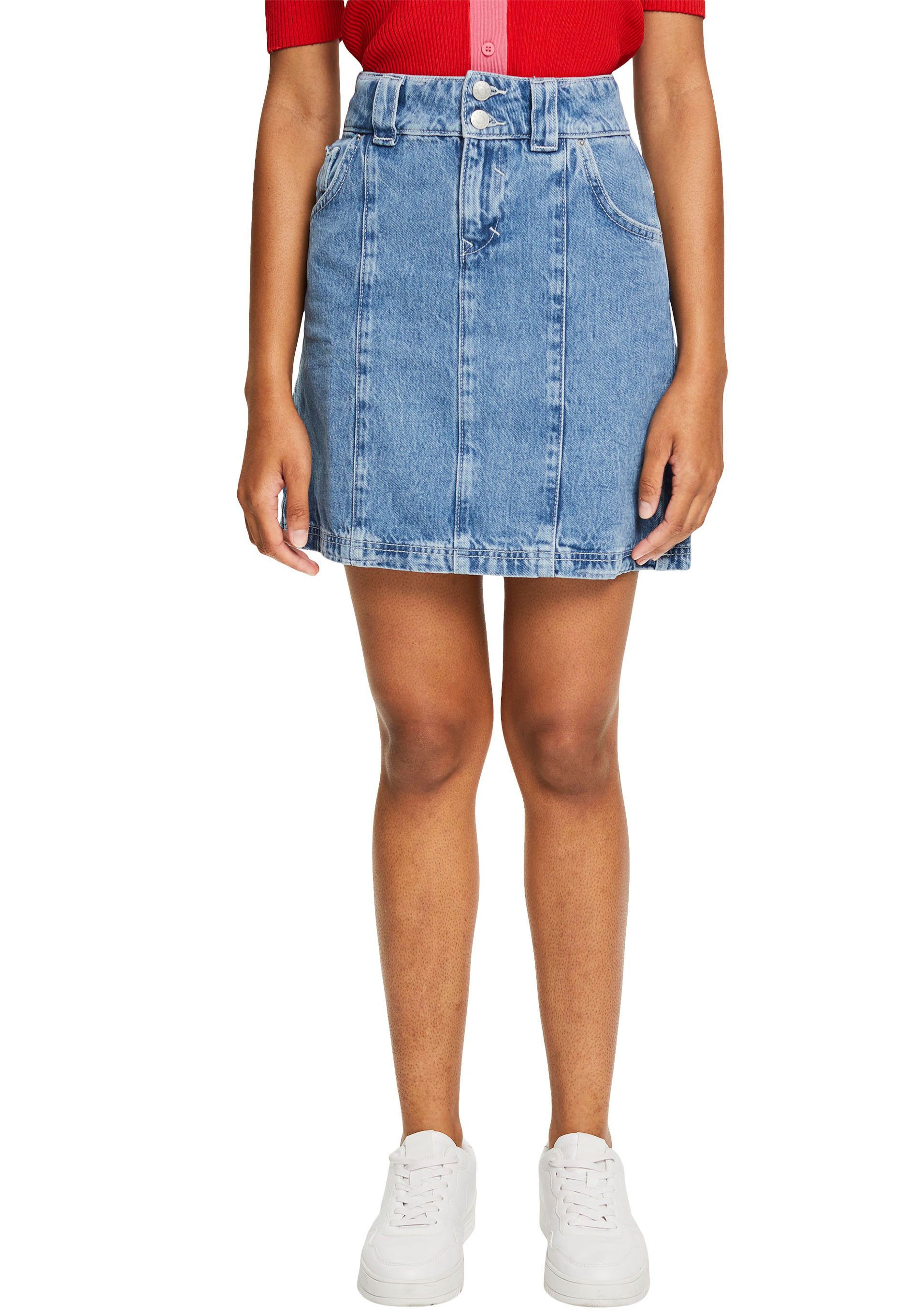 Image of Esprit Jeansrock, mit breitem Bund mit 2 Knöpfen bei Ackermann Versand Schweiz