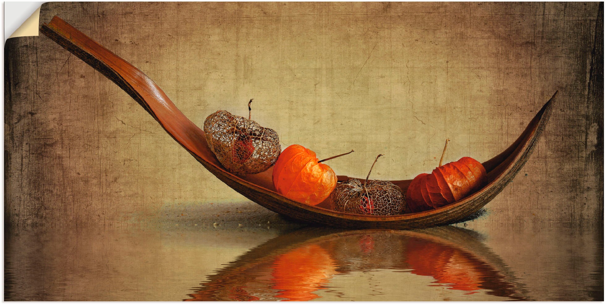 Image of Artland Wandbild »Lampionschiffchen«, Arrangements, (1 St.), in vielen Grössen & Produktarten -Leinwandbild, Poster, Wandaufkleber / Wandtattoo auch für Badezimmer geeignet bei Ackermann Versand Schweiz