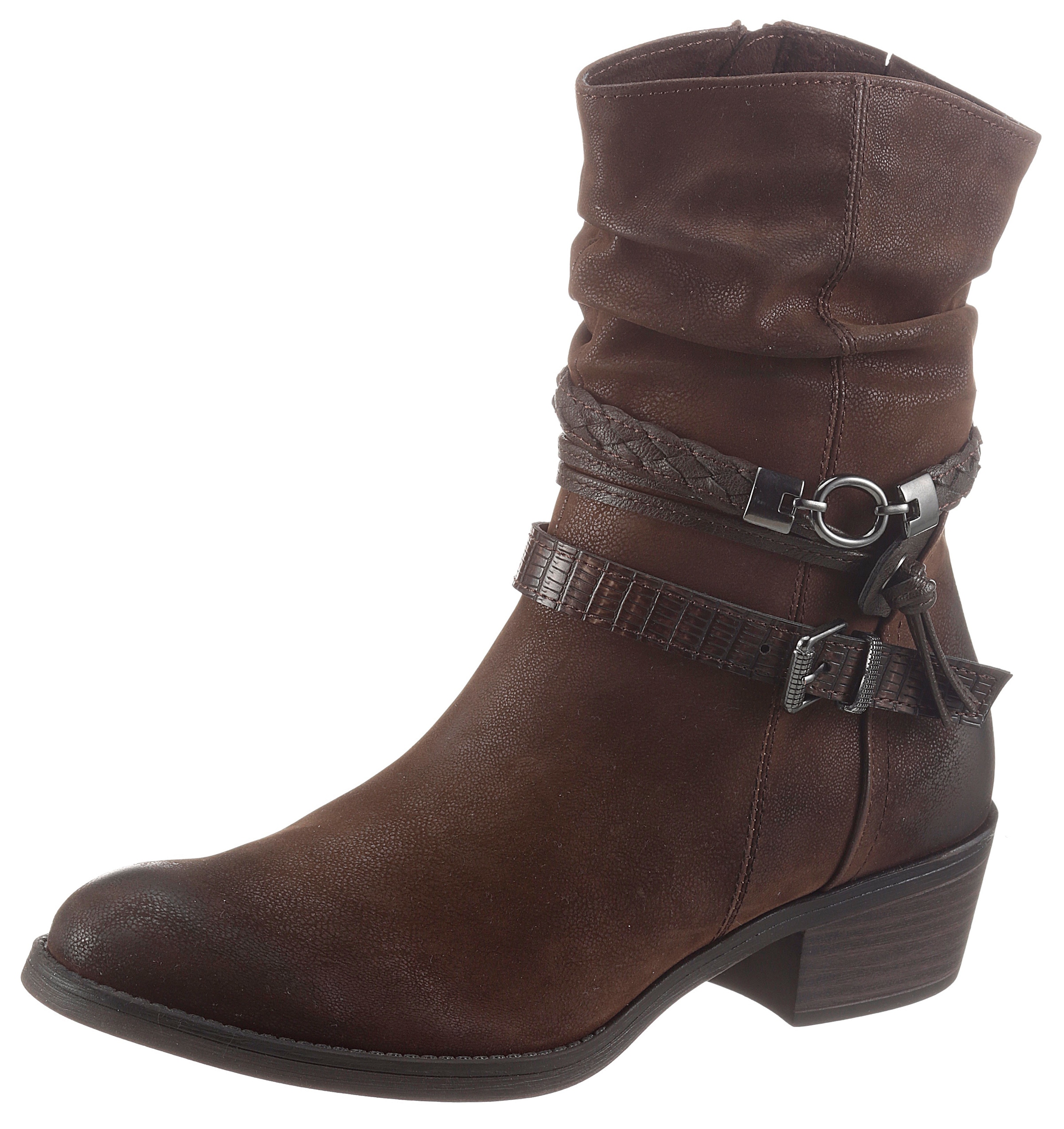 Image of MARCO TOZZI Cowboy Stiefelette, mit schönen Zierriemchen bei Ackermann Versand Schweiz