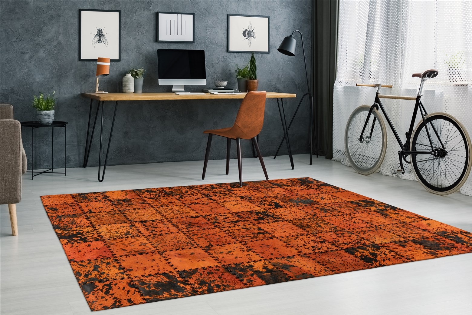 Arte Espina Teppich »Voila 100« rechteckig 5 mm Höhe handgenähter Flachflor-Teppich im Patchwork-Design.