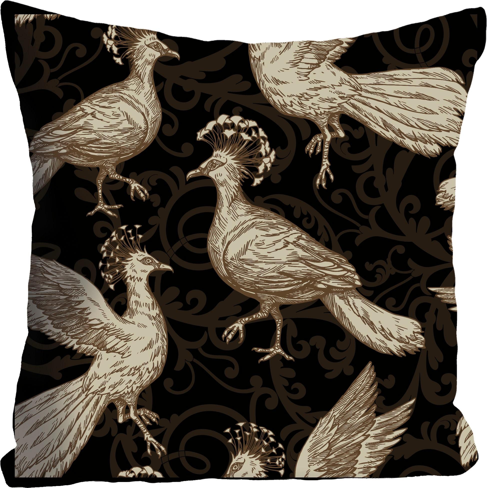 Image of queence Dekokissen "Pfau" Kissenhülle ohne Füllung, 1 Stück